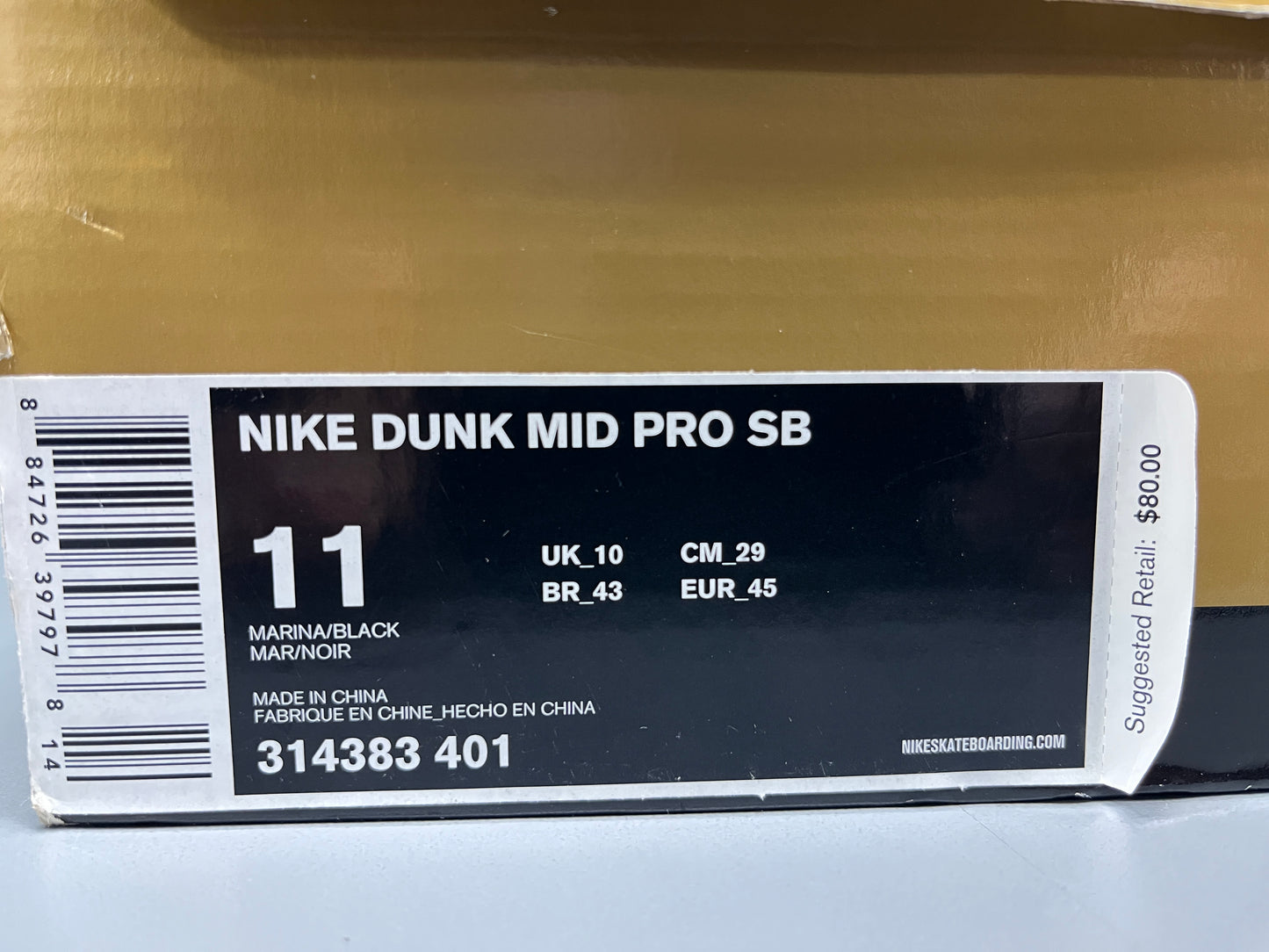 Nike SB Dunk Mid "Spiderman" Size 11 Preowned