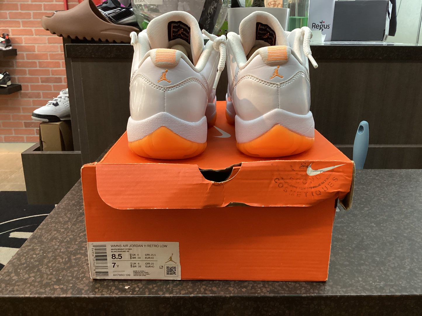 Jordan 11 Low “Citrus” B-Grade Preowned Size 8.5W/7Y