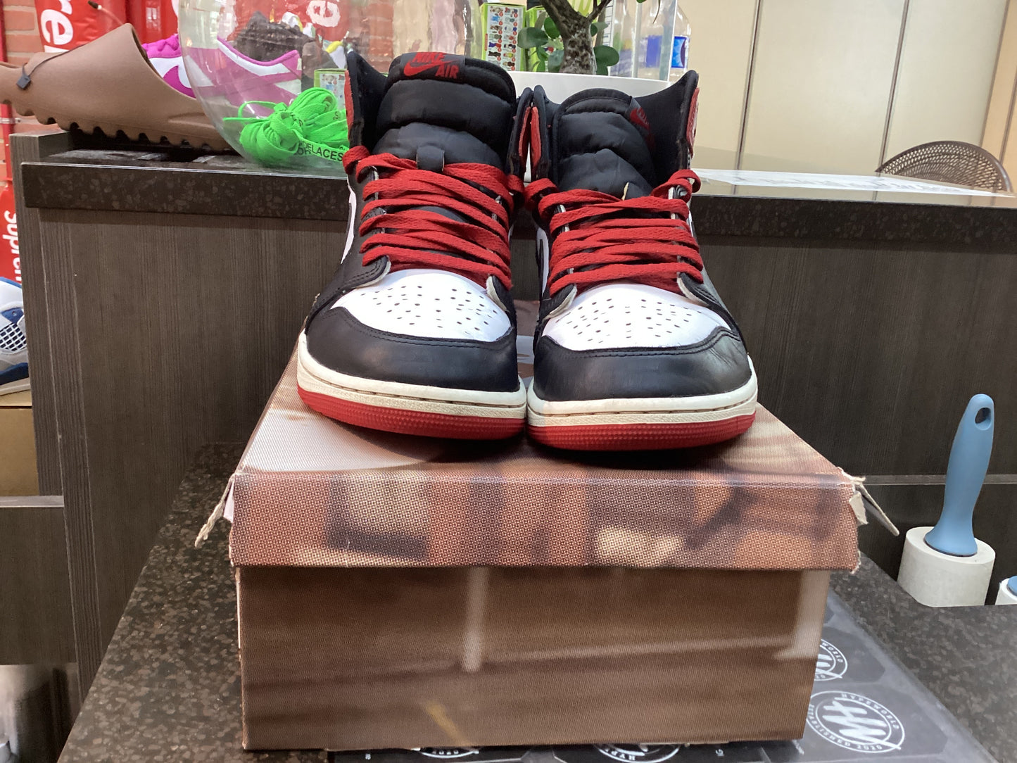 Jordan 1 “Black Toe Reimagined” Size 10.5 Pre Owned