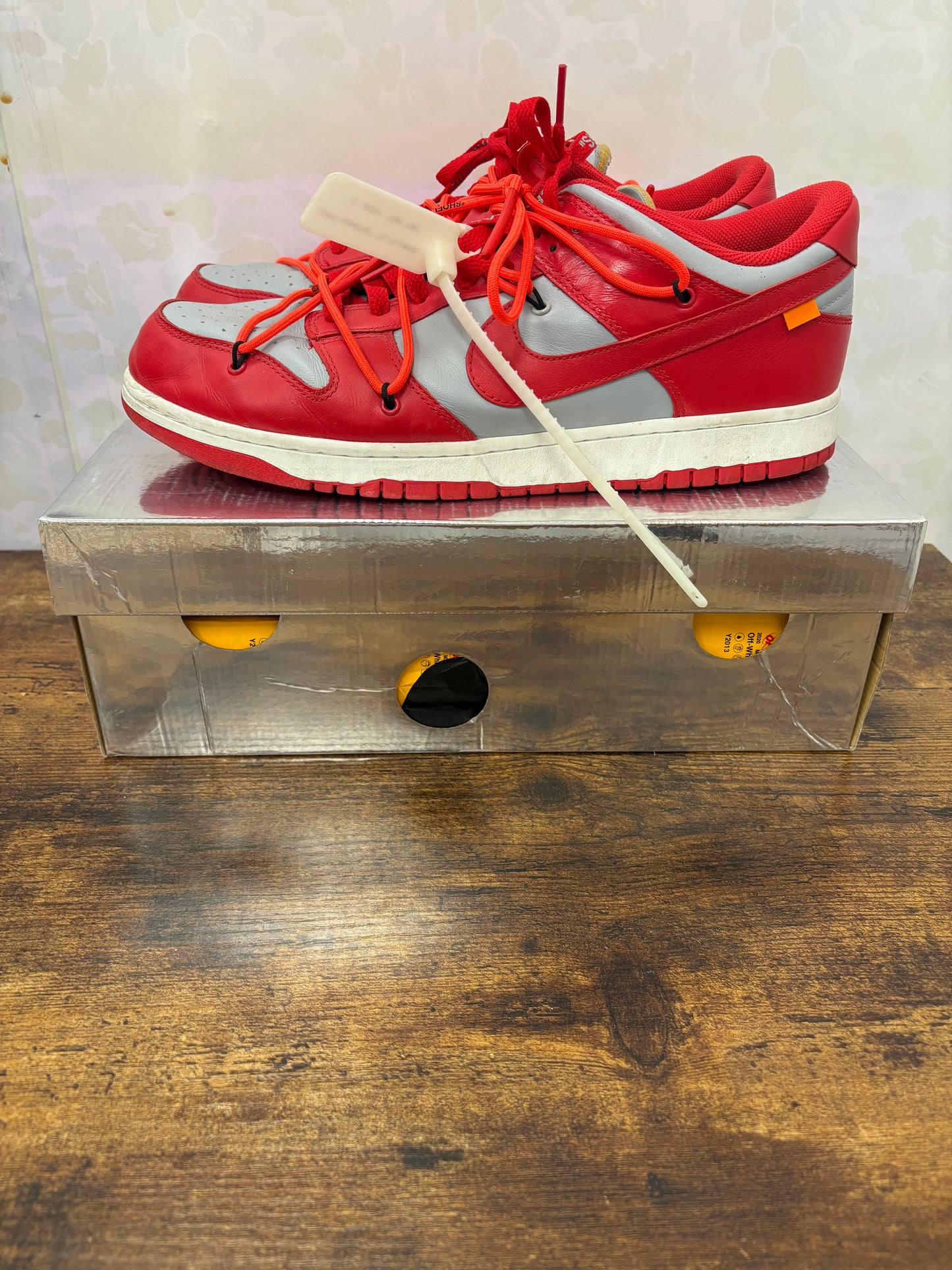 Nike Off White Dunk “University Red” Preowned Size 13
