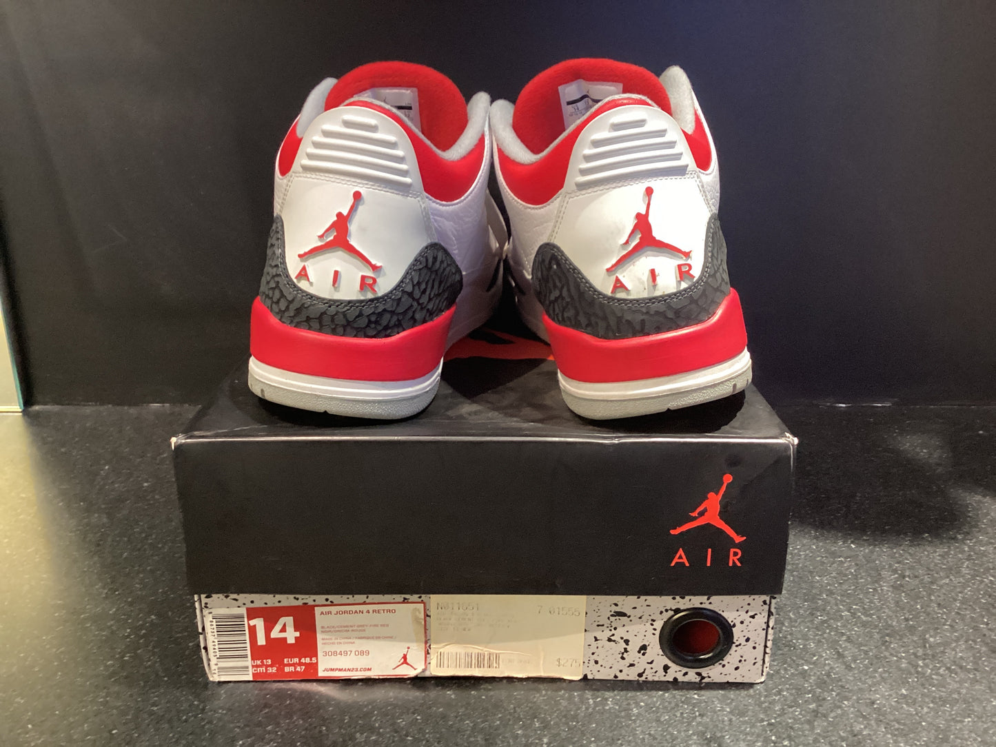 Jordan 3 “Fire Red” (2013) Preowned Size 14