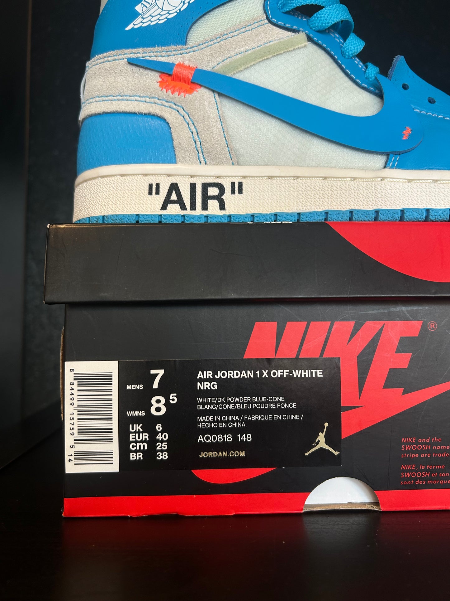 Jordan 1 High Off White "University Blue" Pre-Owned
