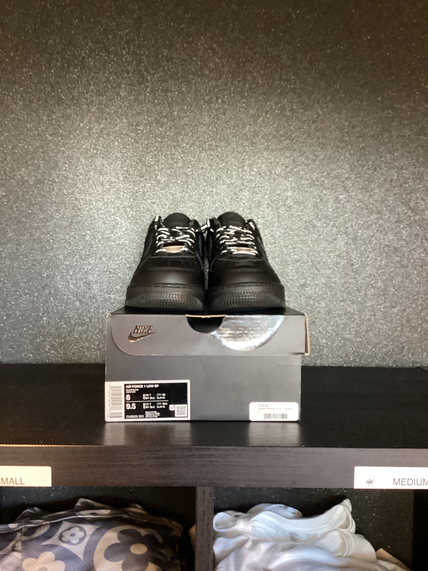 Nike Air Force Supreme Black Size 8 Preowned