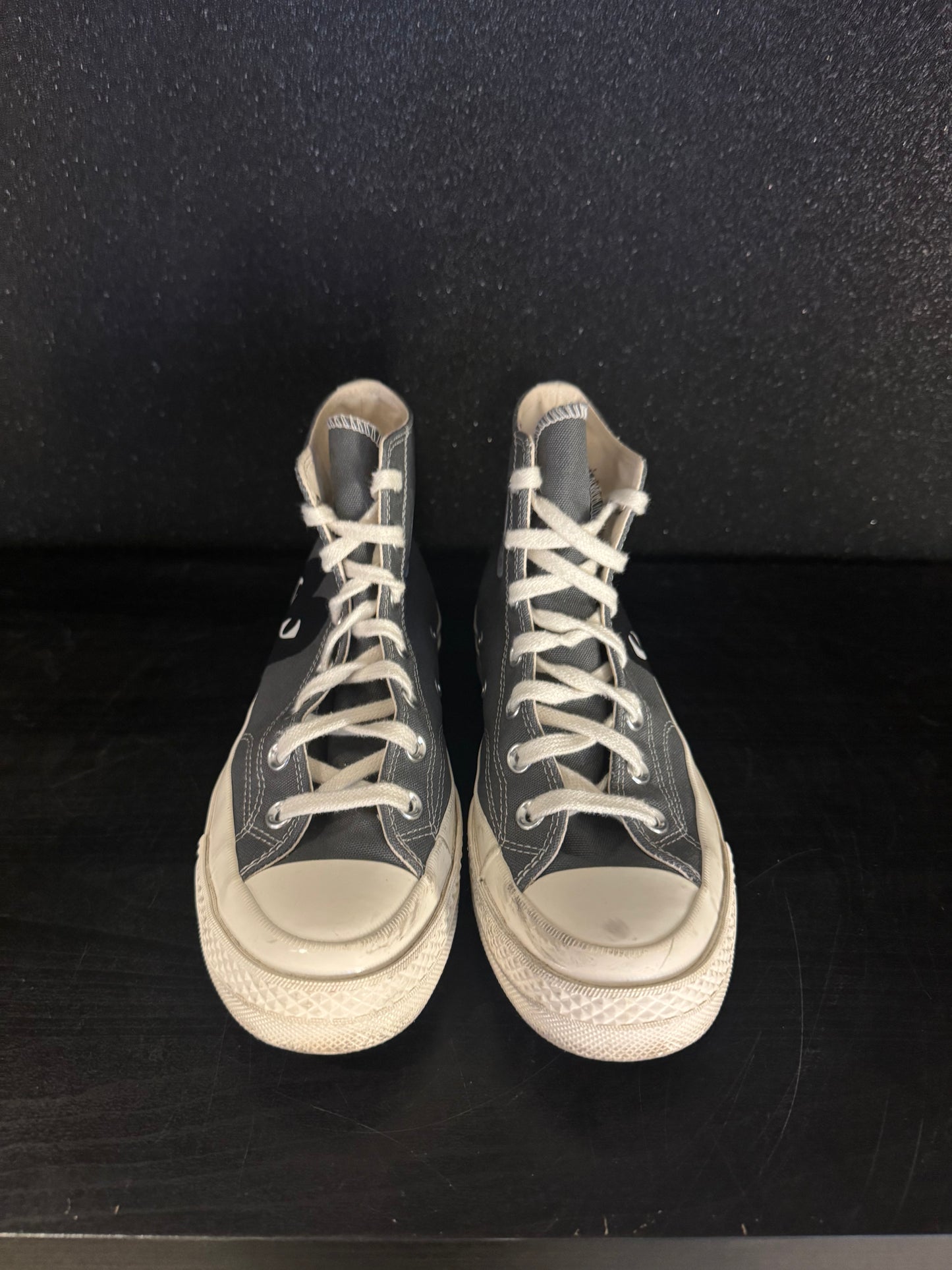 Converse Chucks X CDG 'Grey/Black' Size 6 Preowned with box