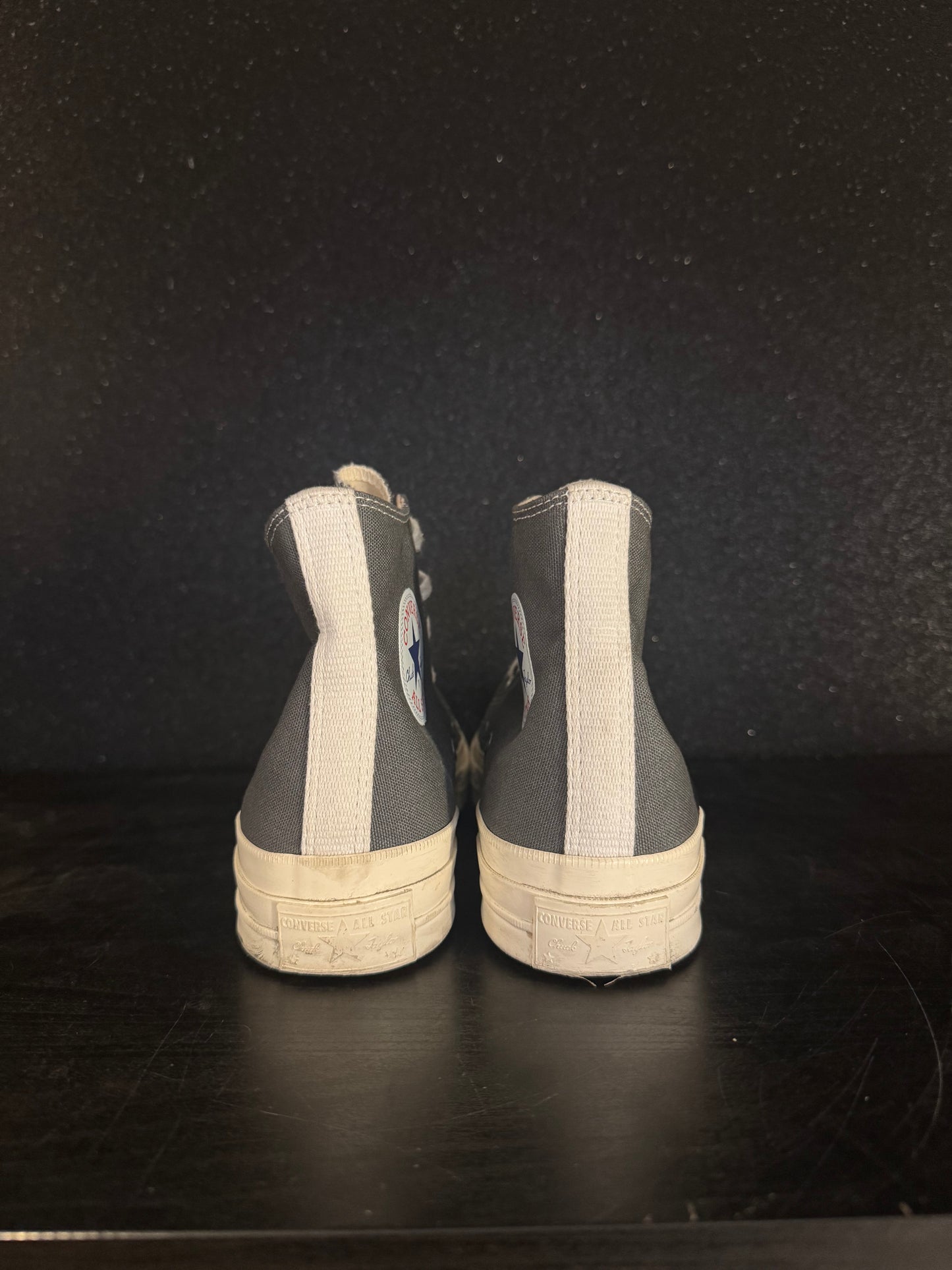 Converse Chucks X CDG 'Grey/Black' Size 6 Preowned with box