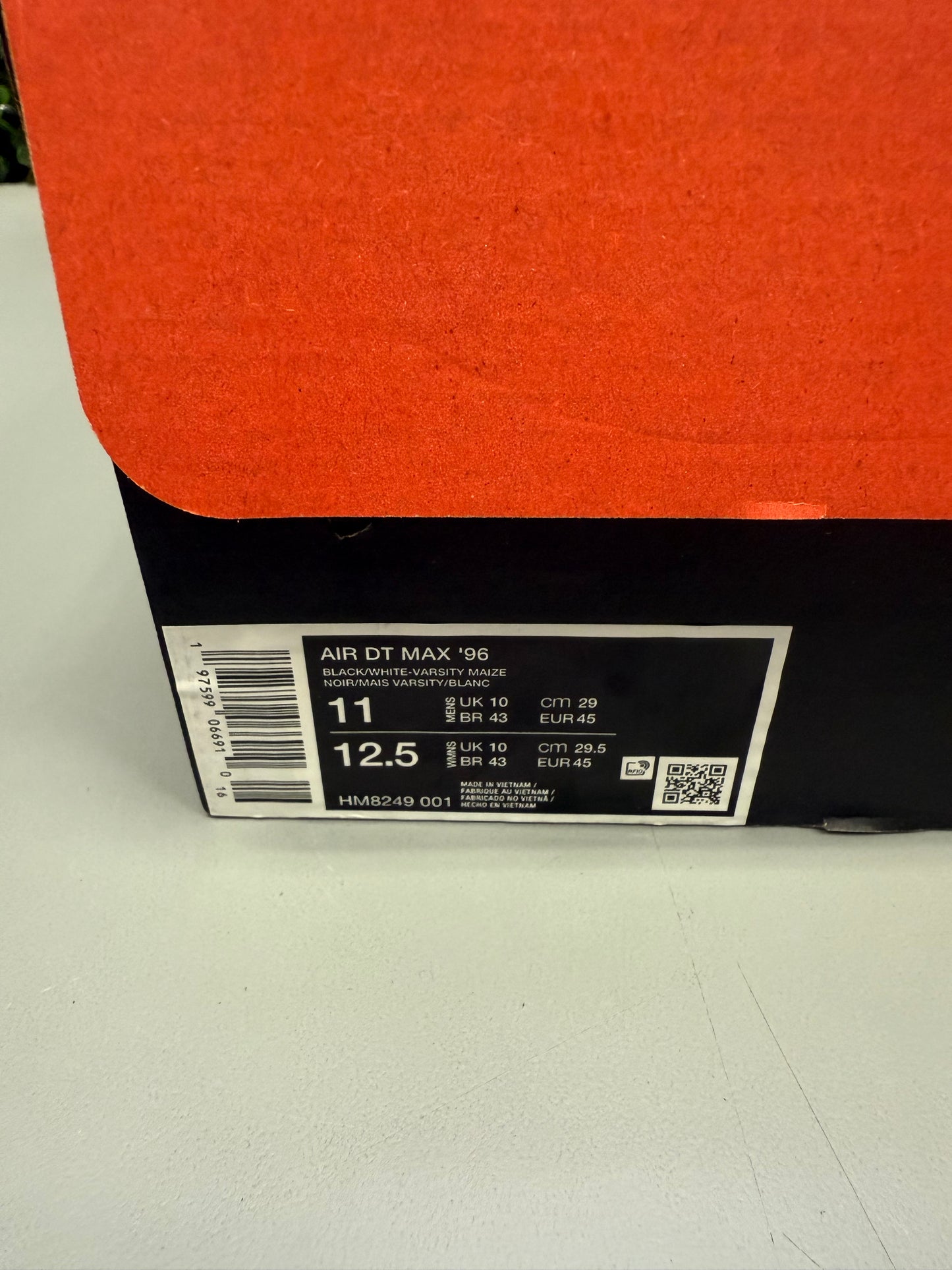 Air DT Max 96 "Black White" Size 11 Preowned