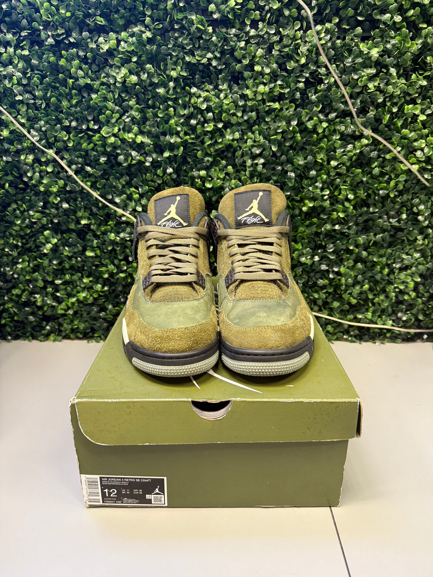 Jordan 4 "Craft Olive" Size 12 Preowned