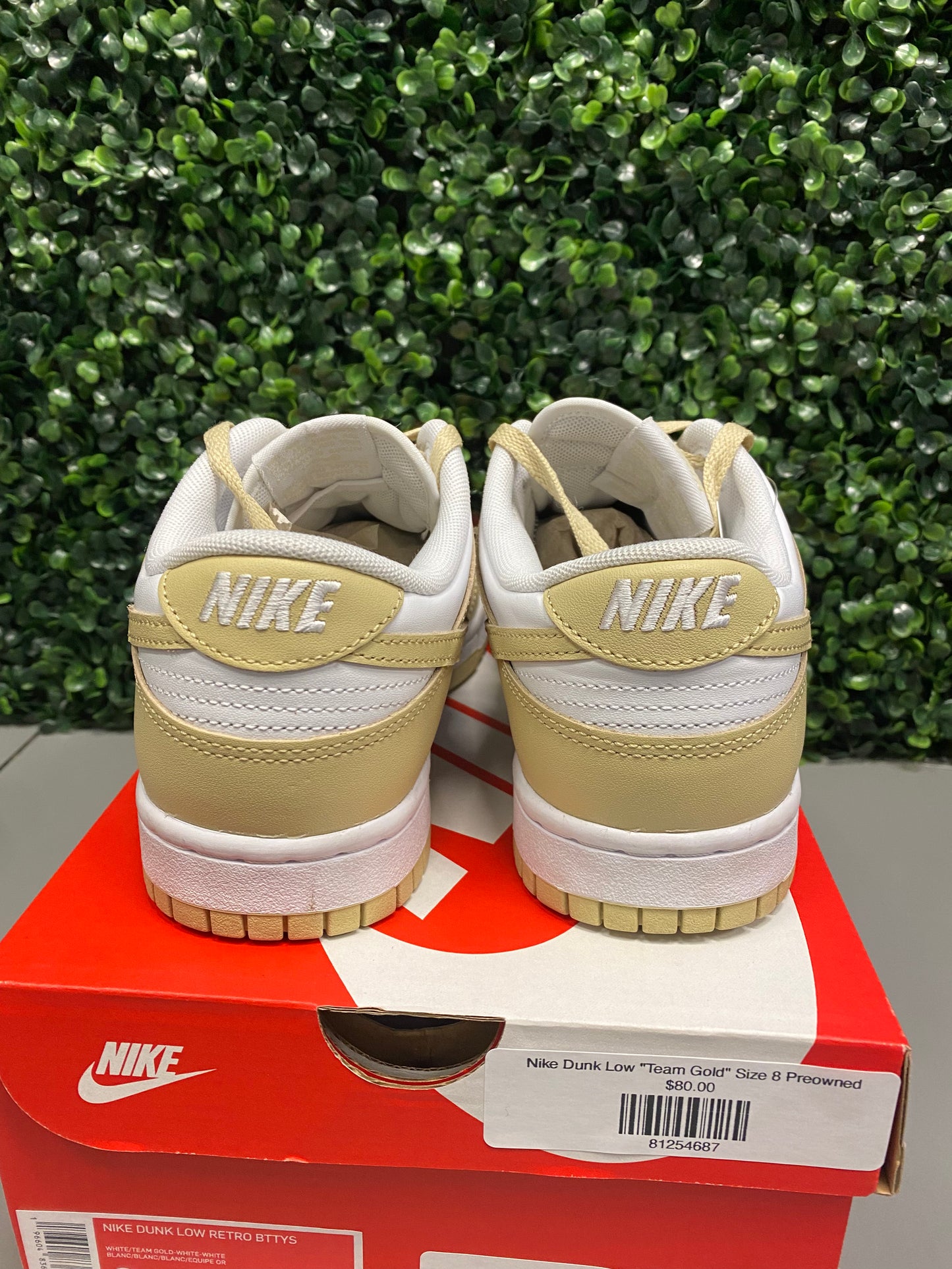Dunk Low "Team Gold" Size 8 Preowned