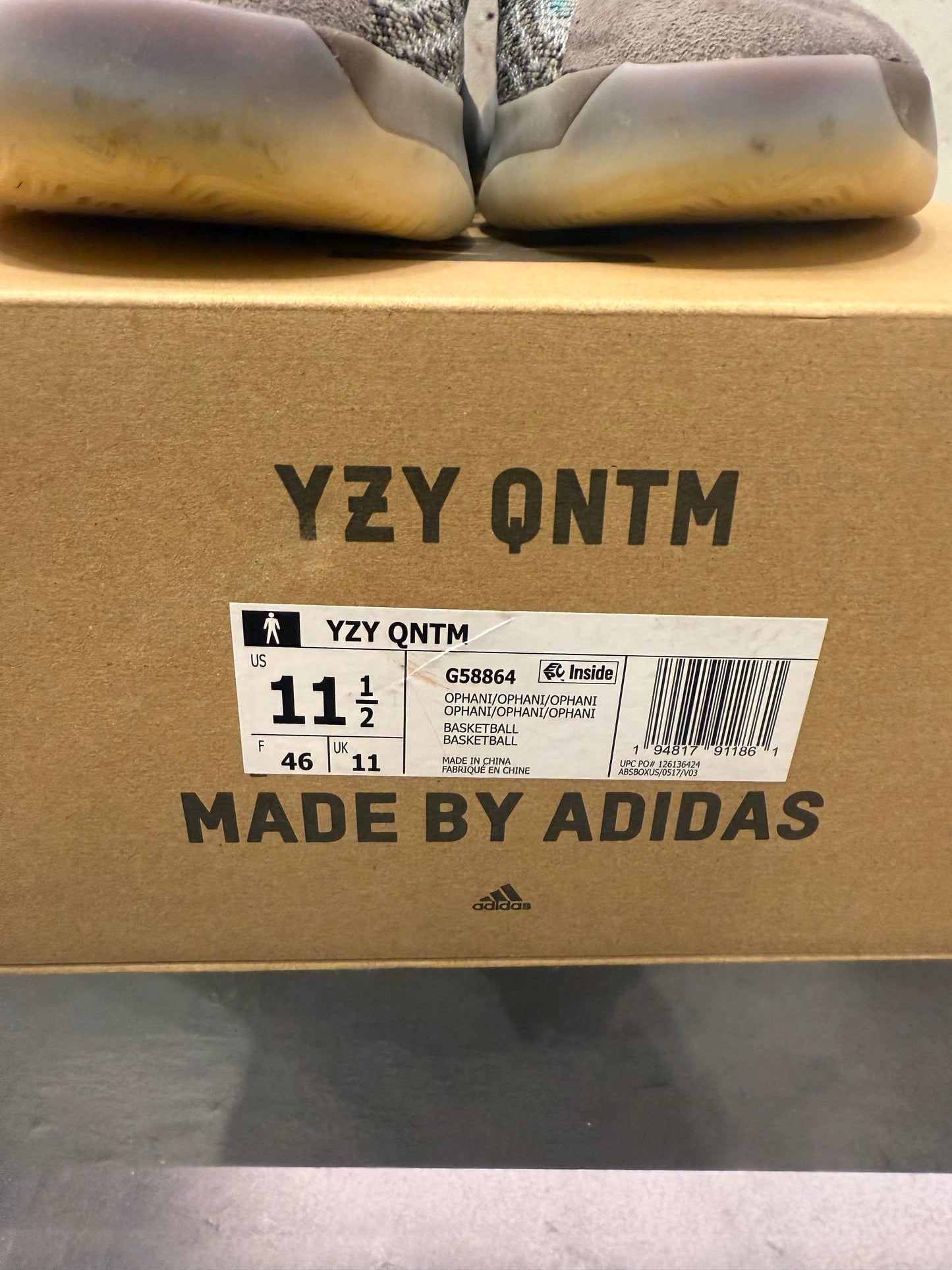Yeezy QNTM "Teal Blue" Size 11.5 Preowned