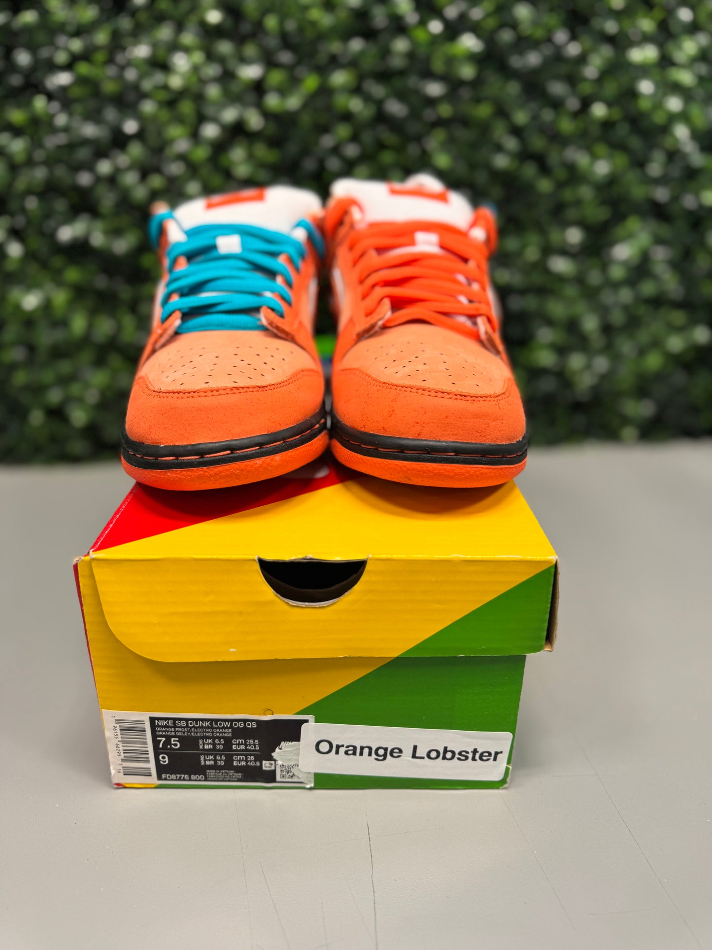 Nike SB Dunk Low "Orange Lobster" Size 7.5 Preowned