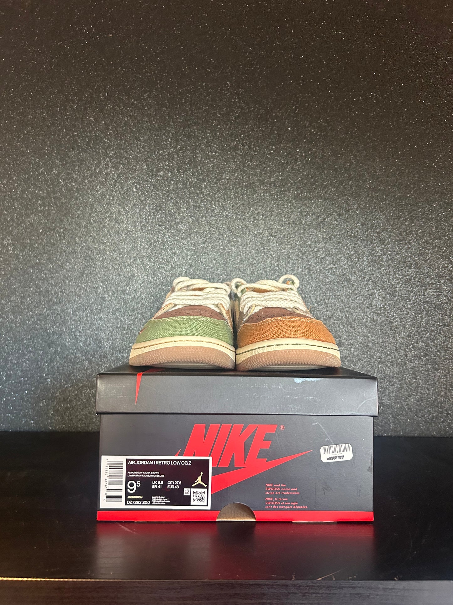 Jordan 1 Retro Low OG Zion Williamson Voodoo Size 9.5 Preowned