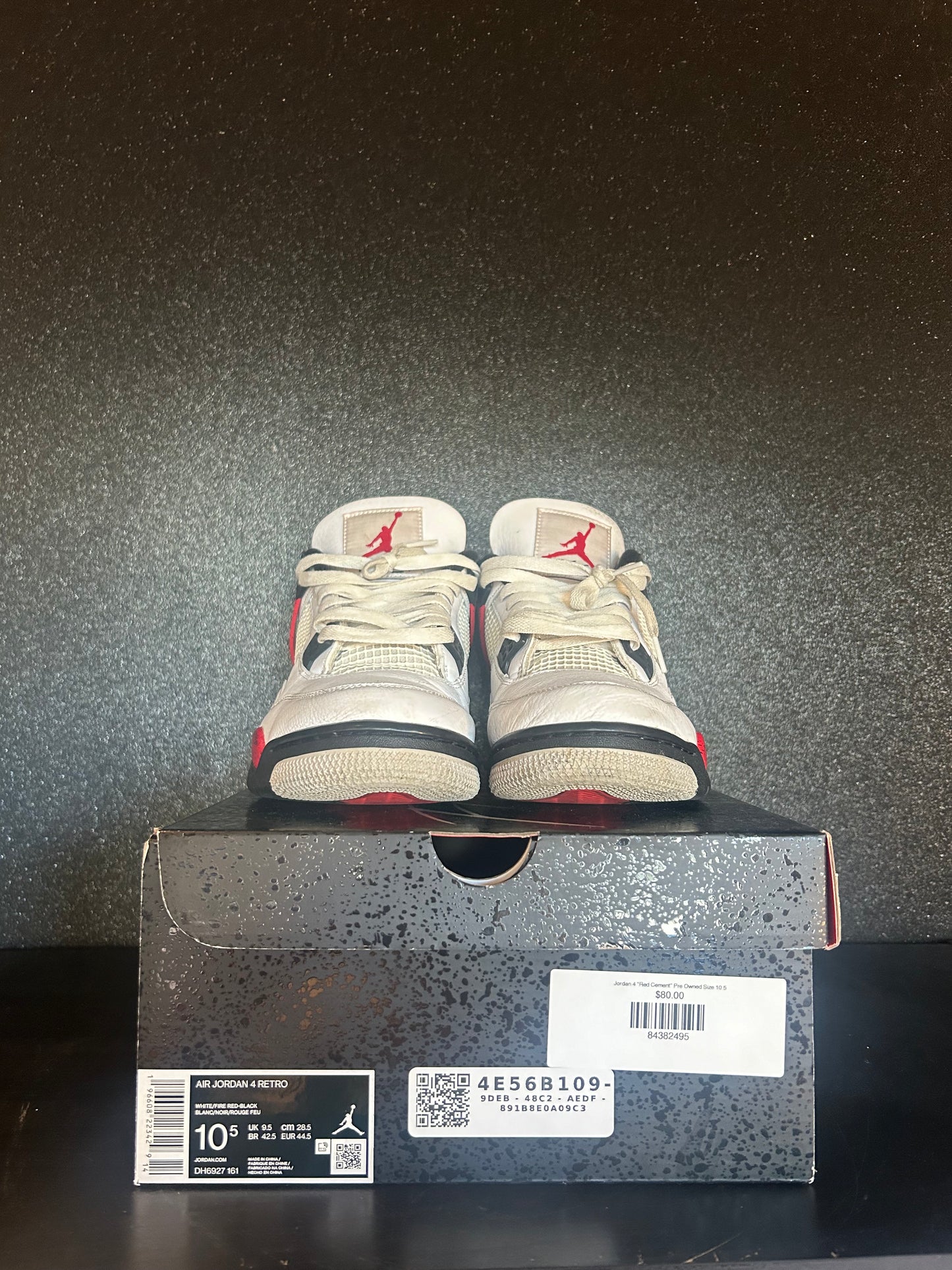 Jordan 4 Retro Red Cement Size 10.5 Preowned