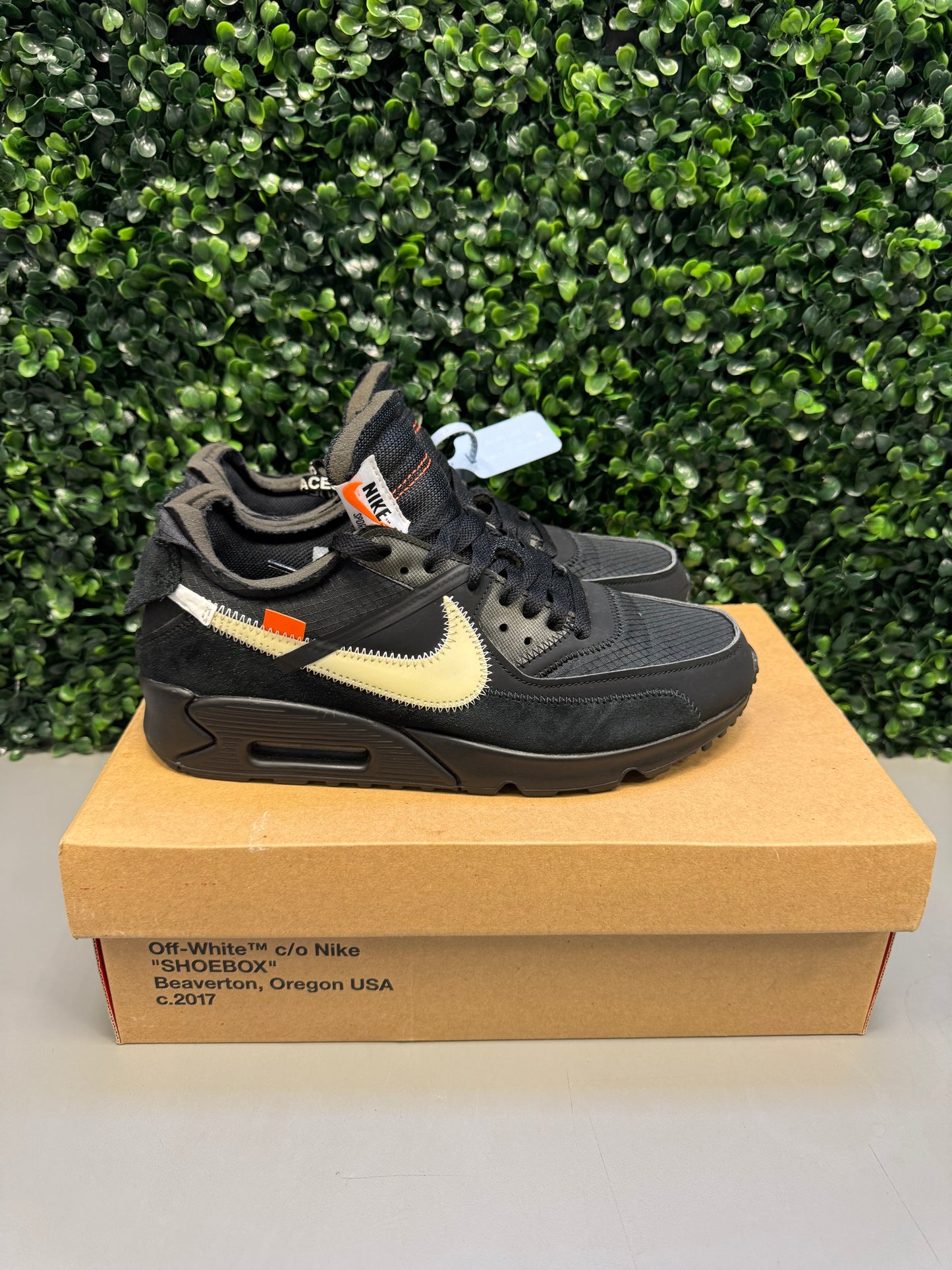 Nike Air Max 90 Off-White "Black" Size 8 Preowned