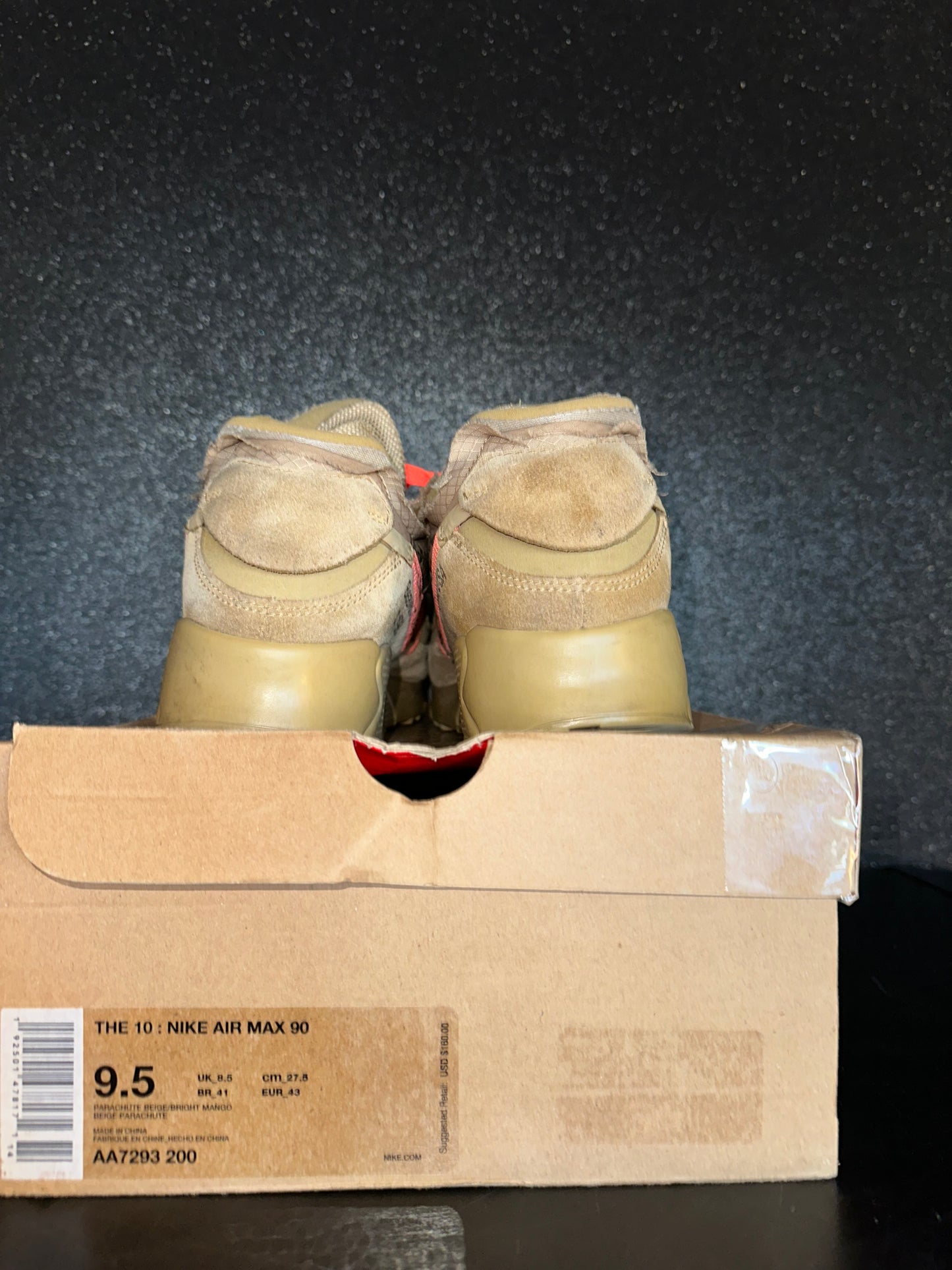 Off White x Nike Air Max 90 "The 10 " Size 9.5 Preowned With Box
