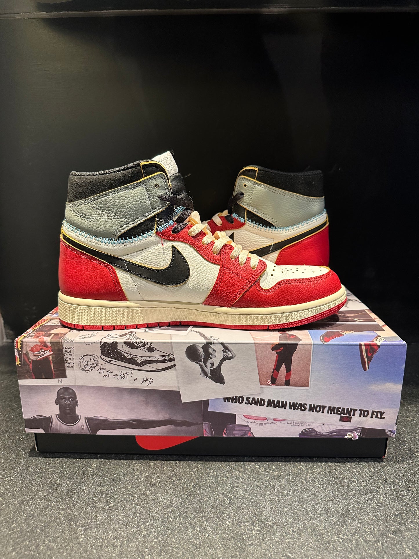 Union x Jordan 1 High "Chicago/Shadow" Size 9 Preowned With Box
