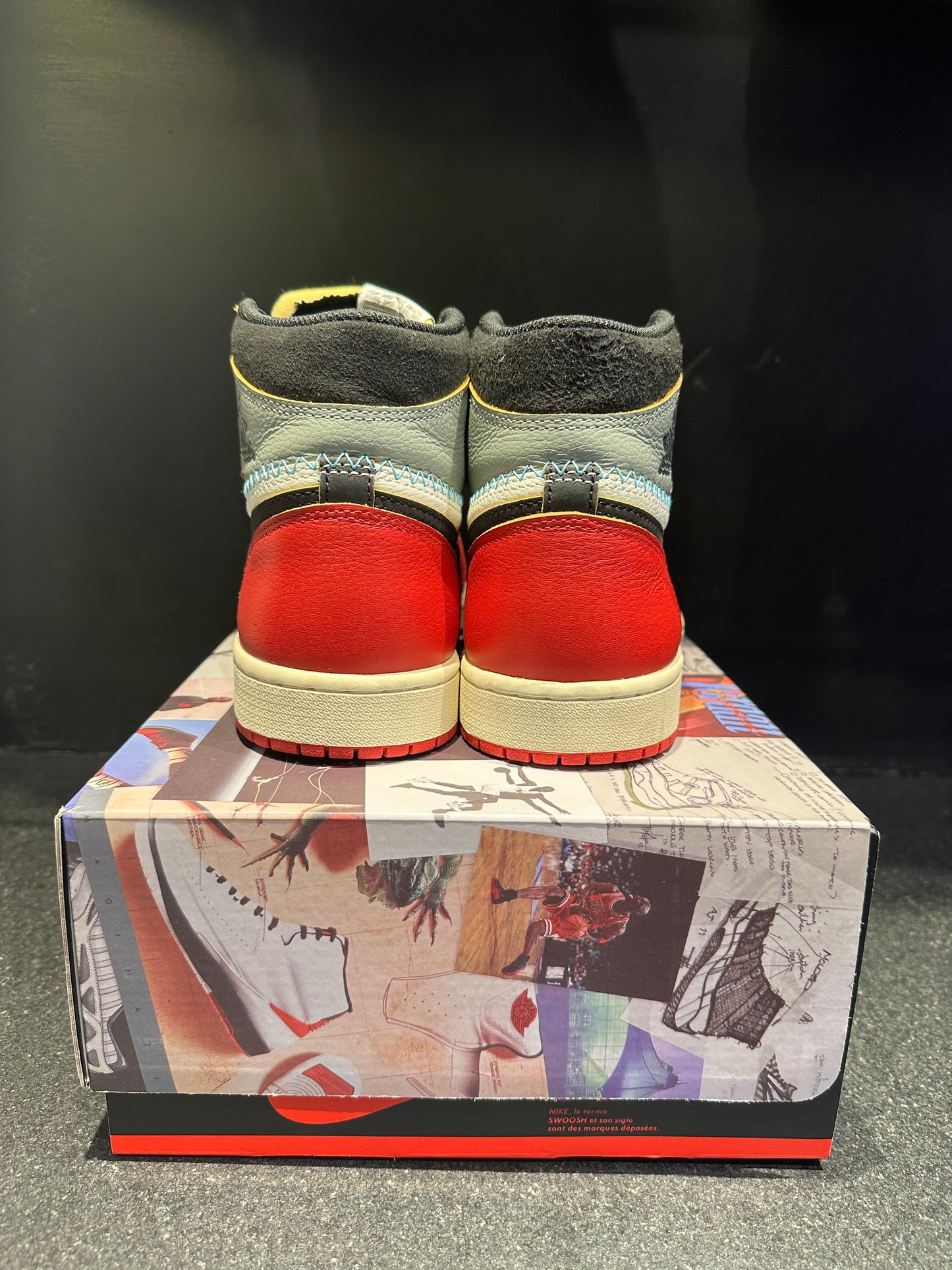 Union x Jordan 1 High "Chicago/Shadow" Size 9 Preowned With Box