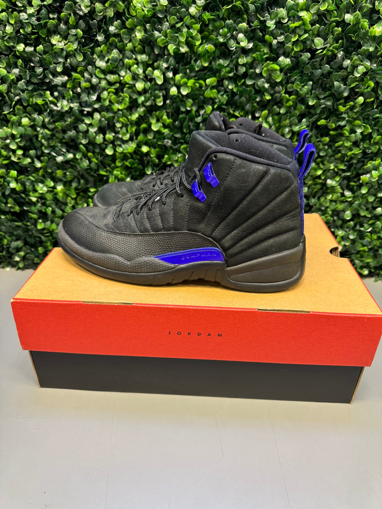 Jordan 12 "Black Dark Concord" Size 8.5 Preowned
