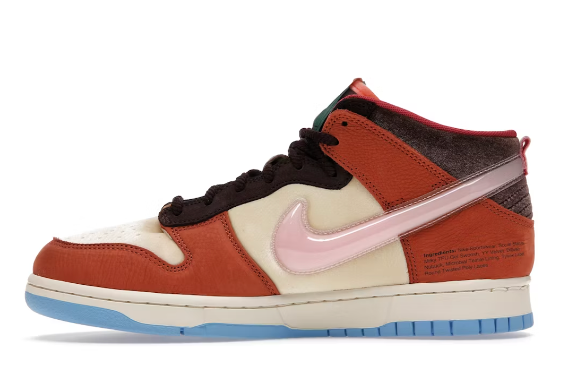 Nike x Social Status SB Dunk Mid "Free Lunch Chocolate Milk"