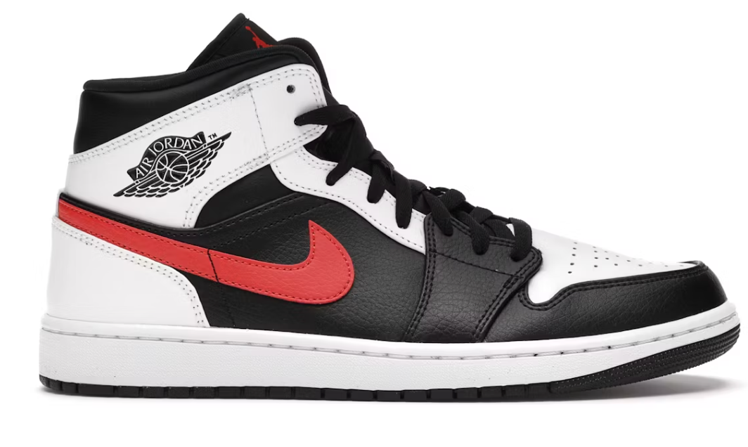 Jordan 1 Mid "Black Chile Red White"