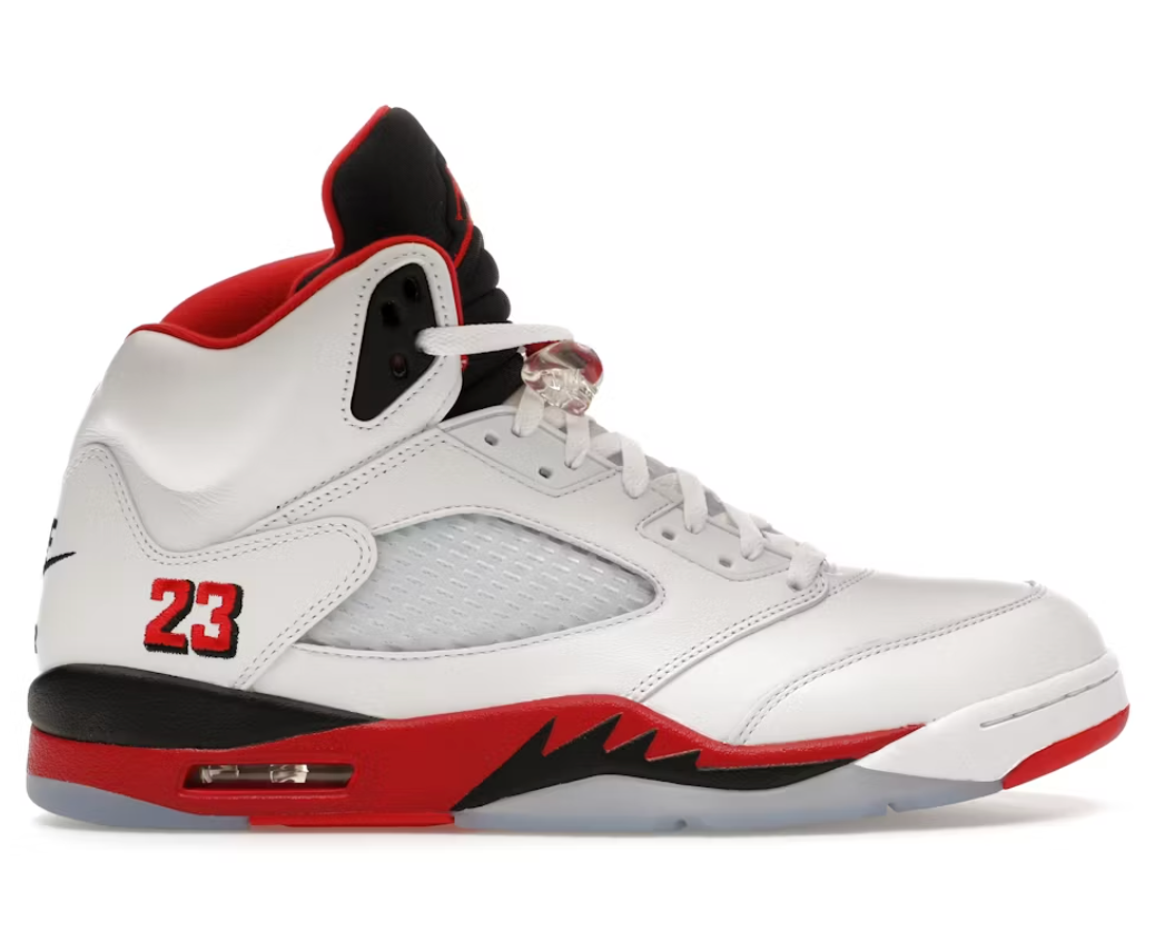 Jordan 5 Retro Fire Red Black Tongue (2025)