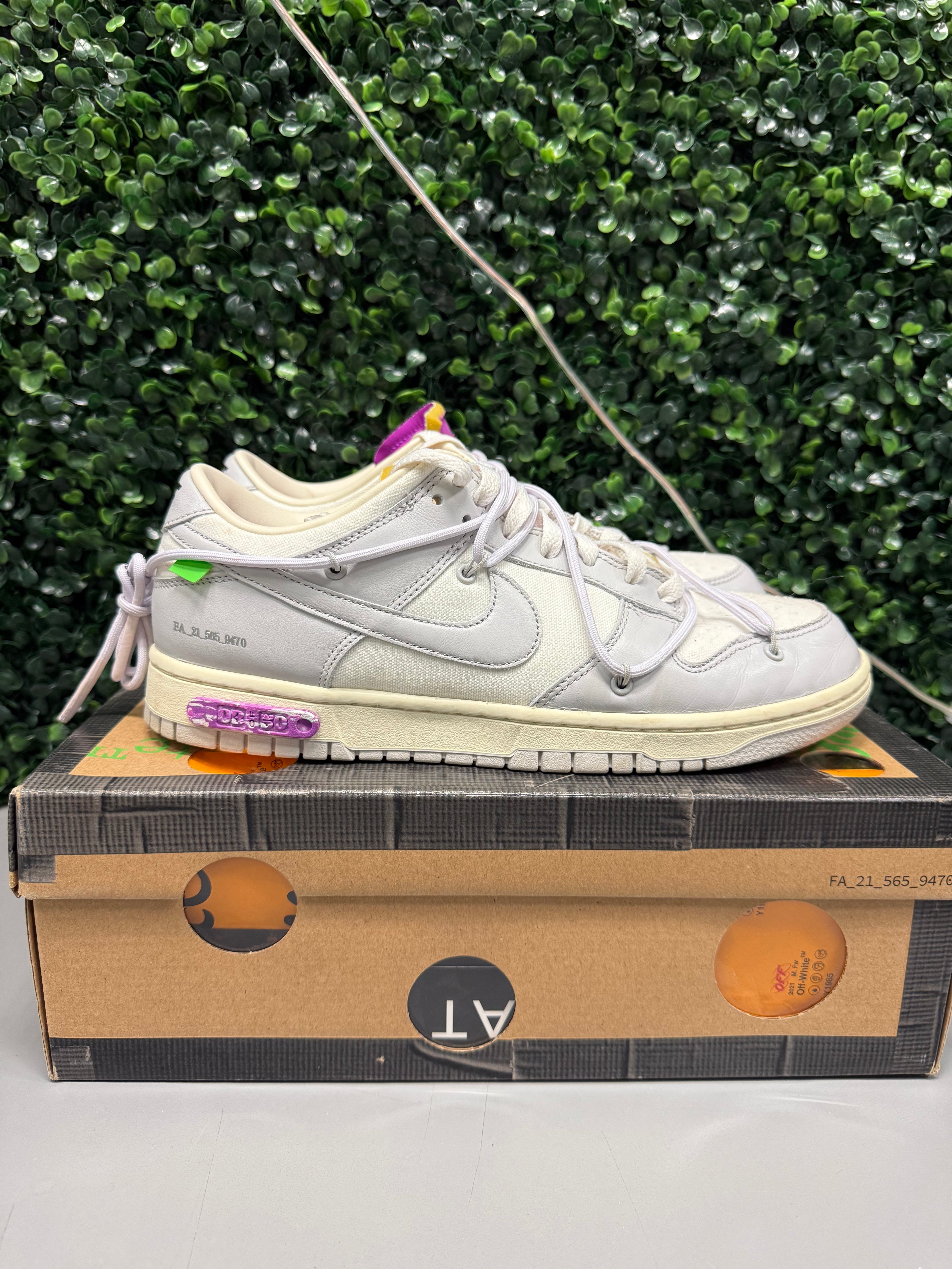Nike Dunk Low X Off-White "Lot 3" Size 9.5 Preowned