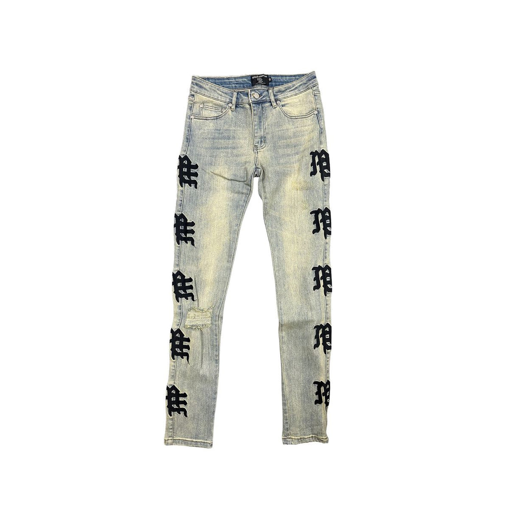 Mixed Emotions ‘Desert’ Monogram Denim