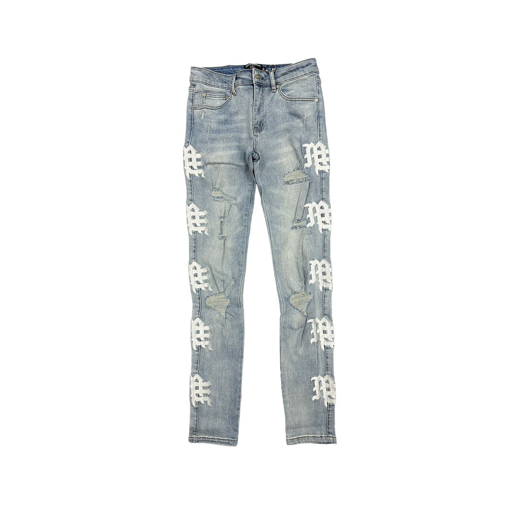 Mixed Emotions ‘Sea’ Monogram Denim
