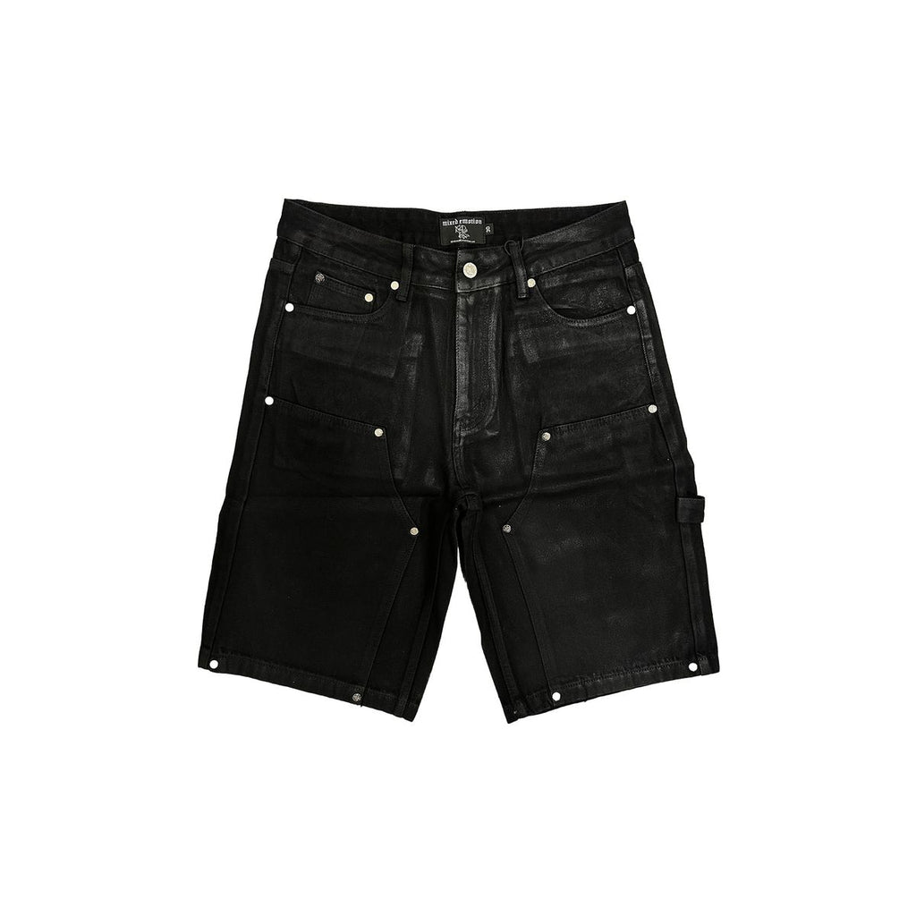 Mixed Emotions Black "Worker” Wax Shorts
