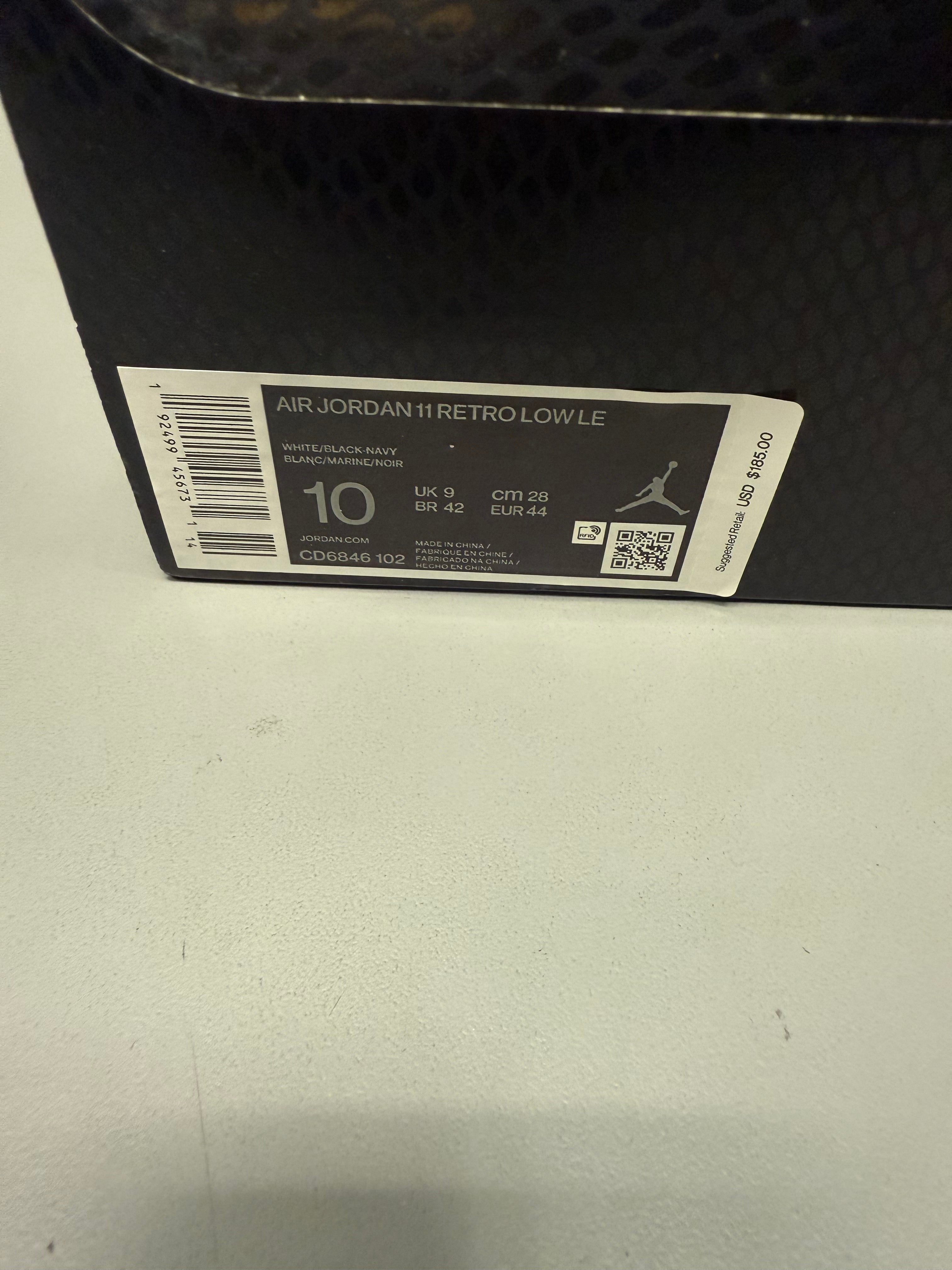Jordan 11 Retro Low "Snake Navy" Size 10 Preowned