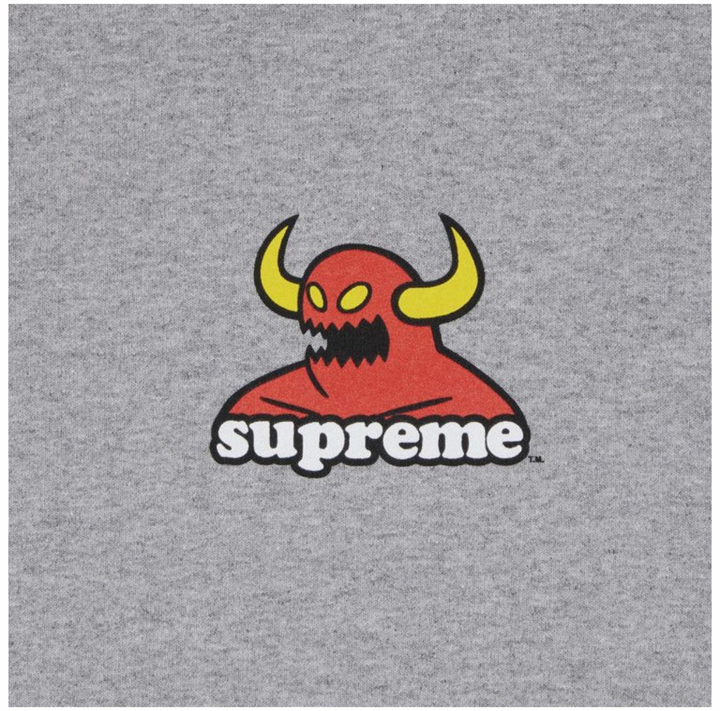 Supreme x Toy Machine Hoodie “Heather Grey”