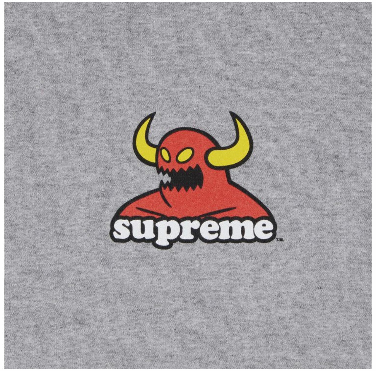 Supreme x Toy Machine Hoodie “Heather Grey”