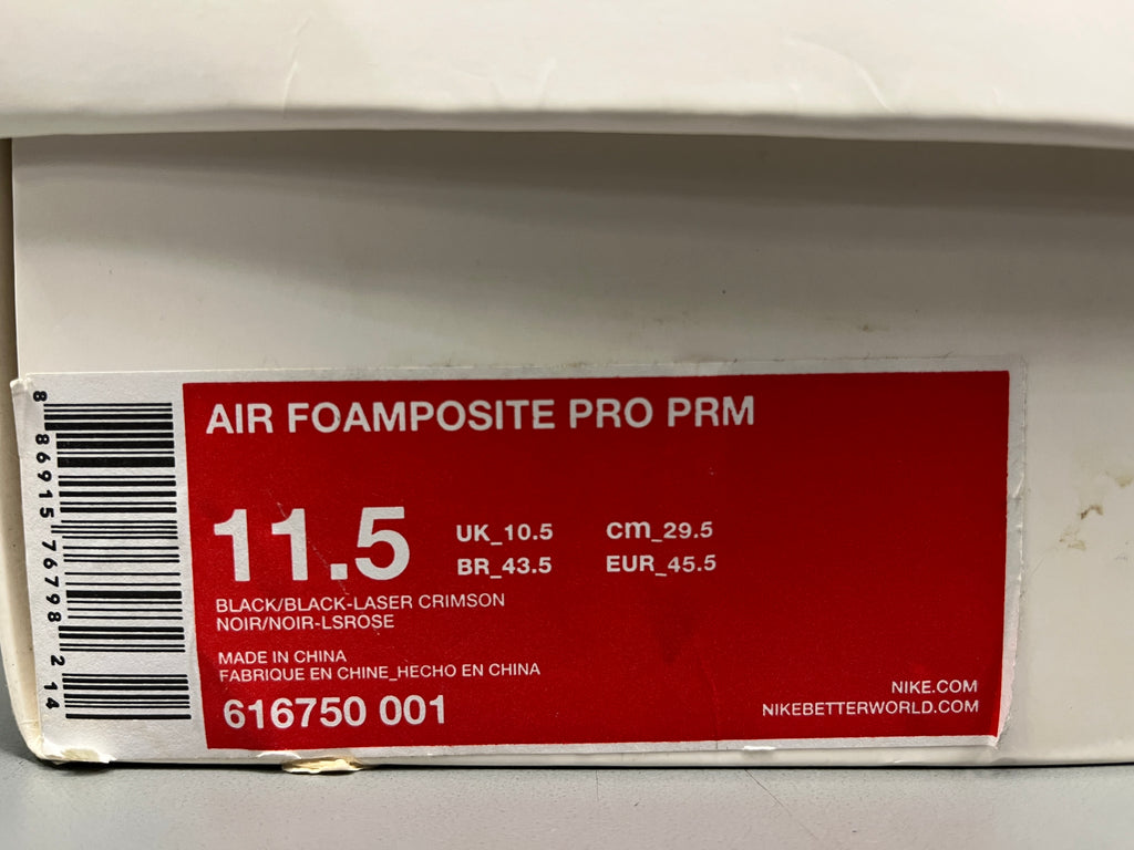 Nike Air Foamposite Pro "Yeezy" Size 11.5 Preowned