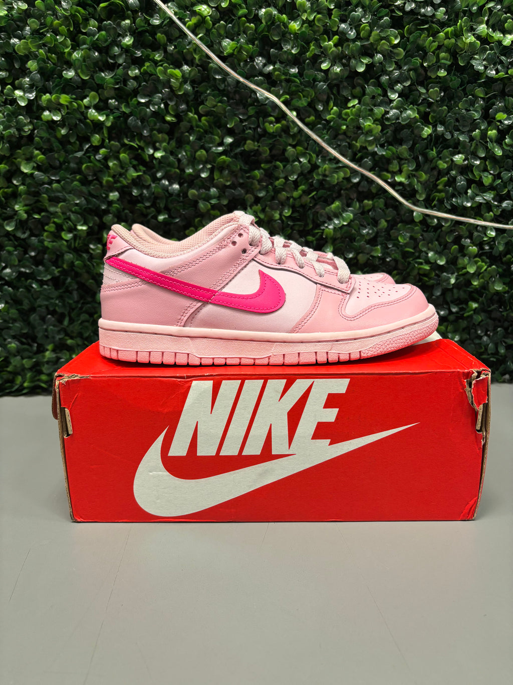 Nike Dunk Low GS "Triple Pink" Size 4.5Y Preowned
