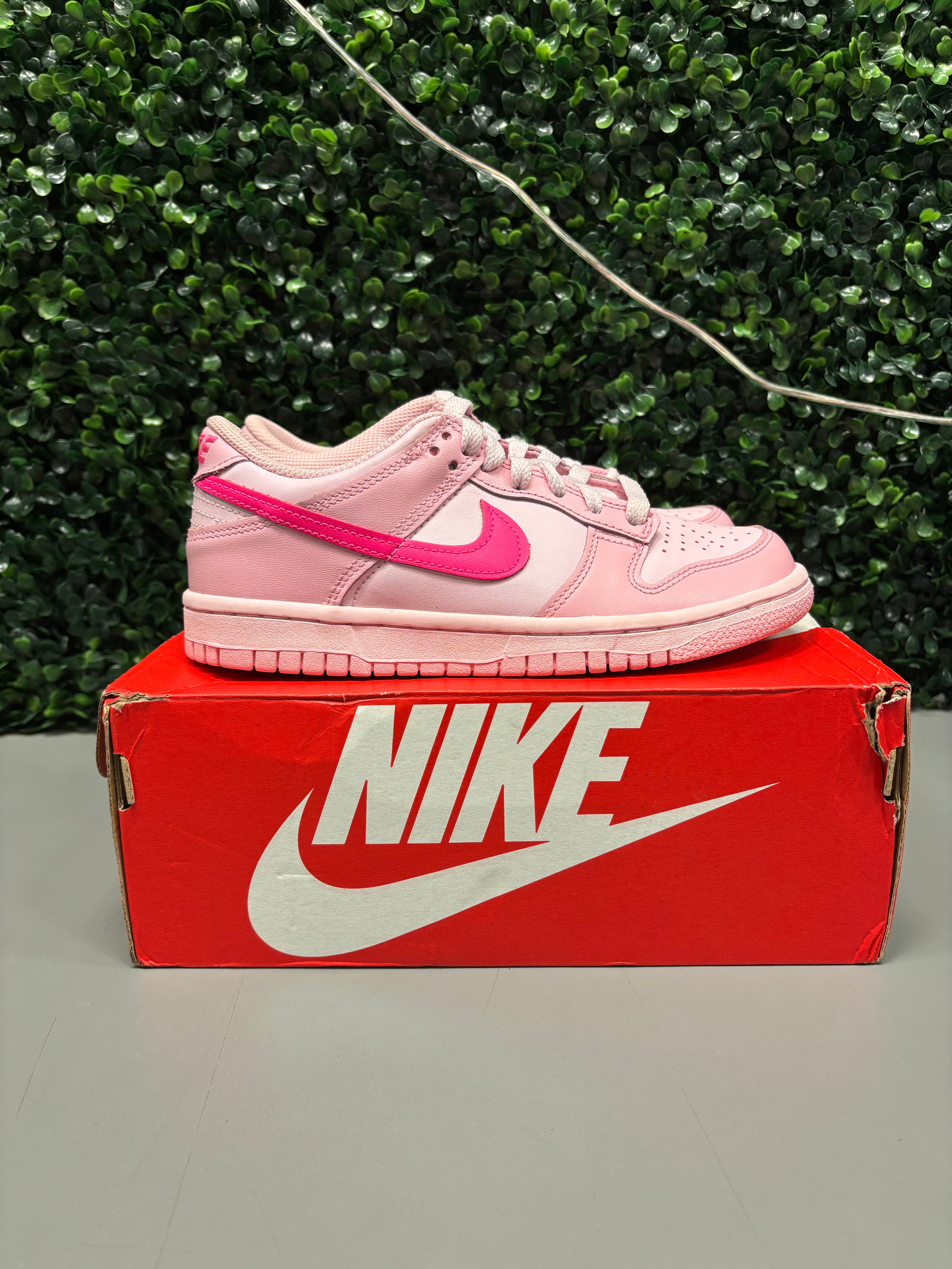 Nike Dunk Low GS "Triple Pink" Size 4.5Y Preowned