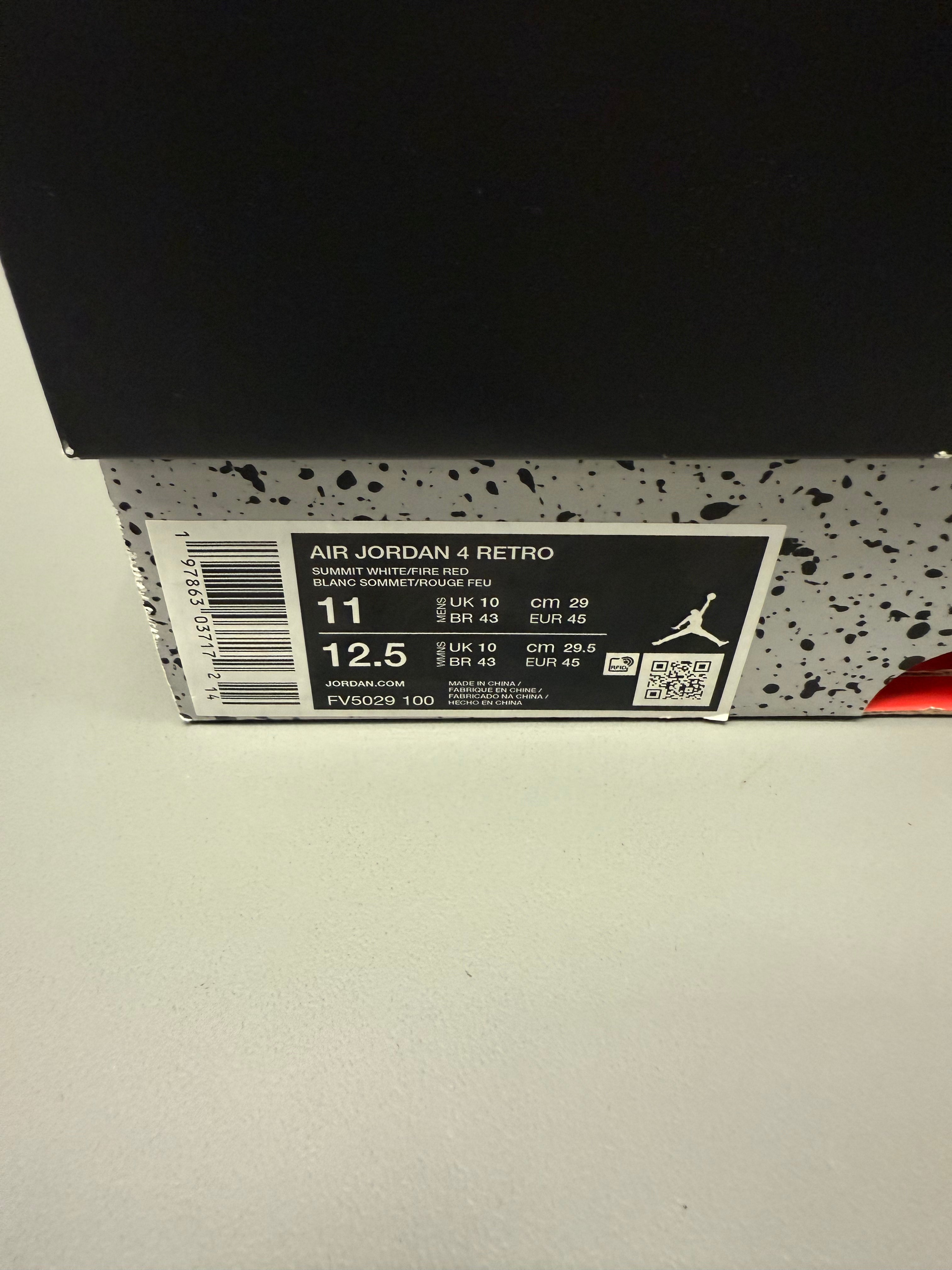 Jordan 4 "White Cement Reimagined" Size 11 Preowned