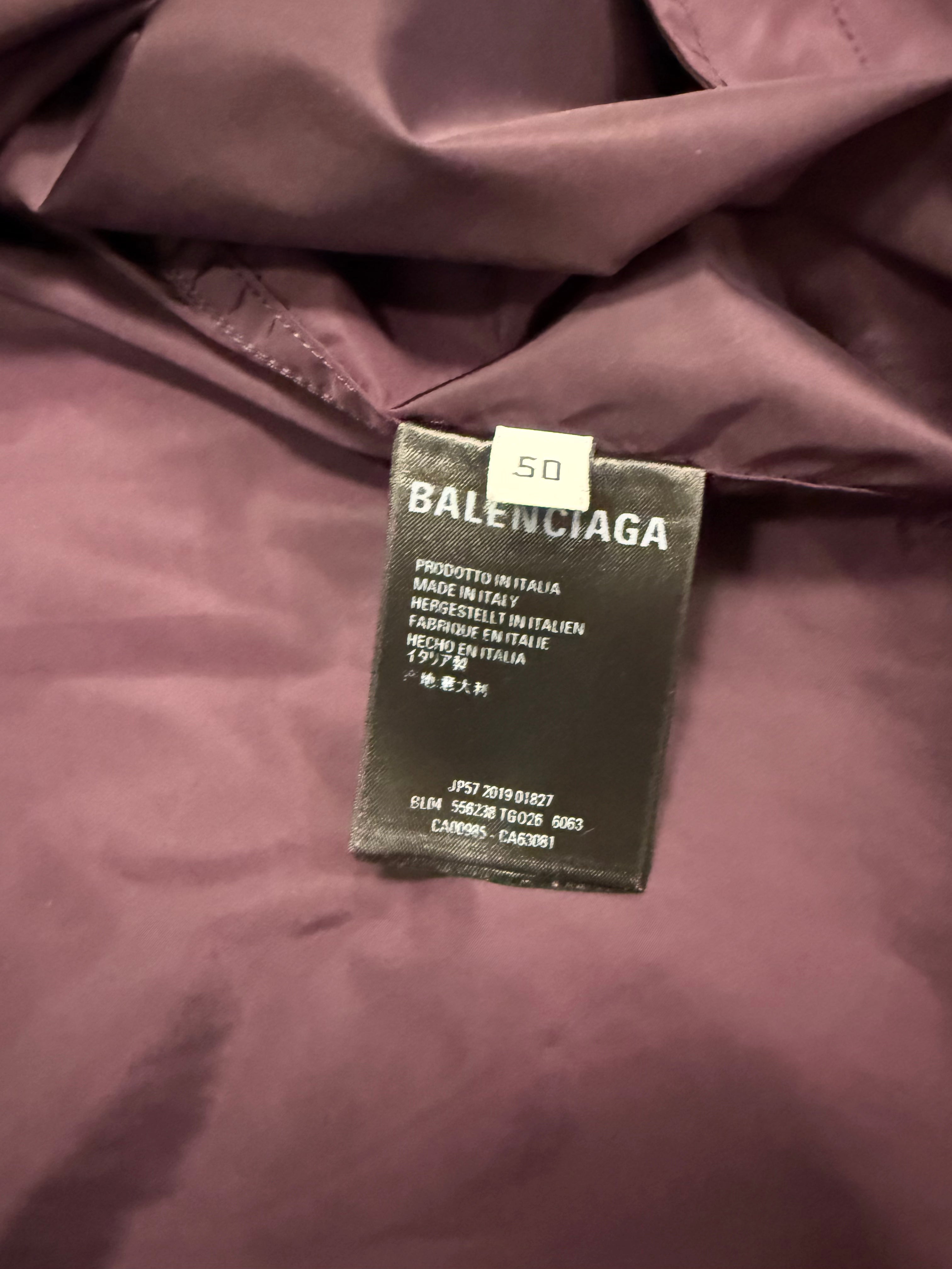 Balenciaga Track Jacket "Burgundy" Size 50 (Fits Like XL)