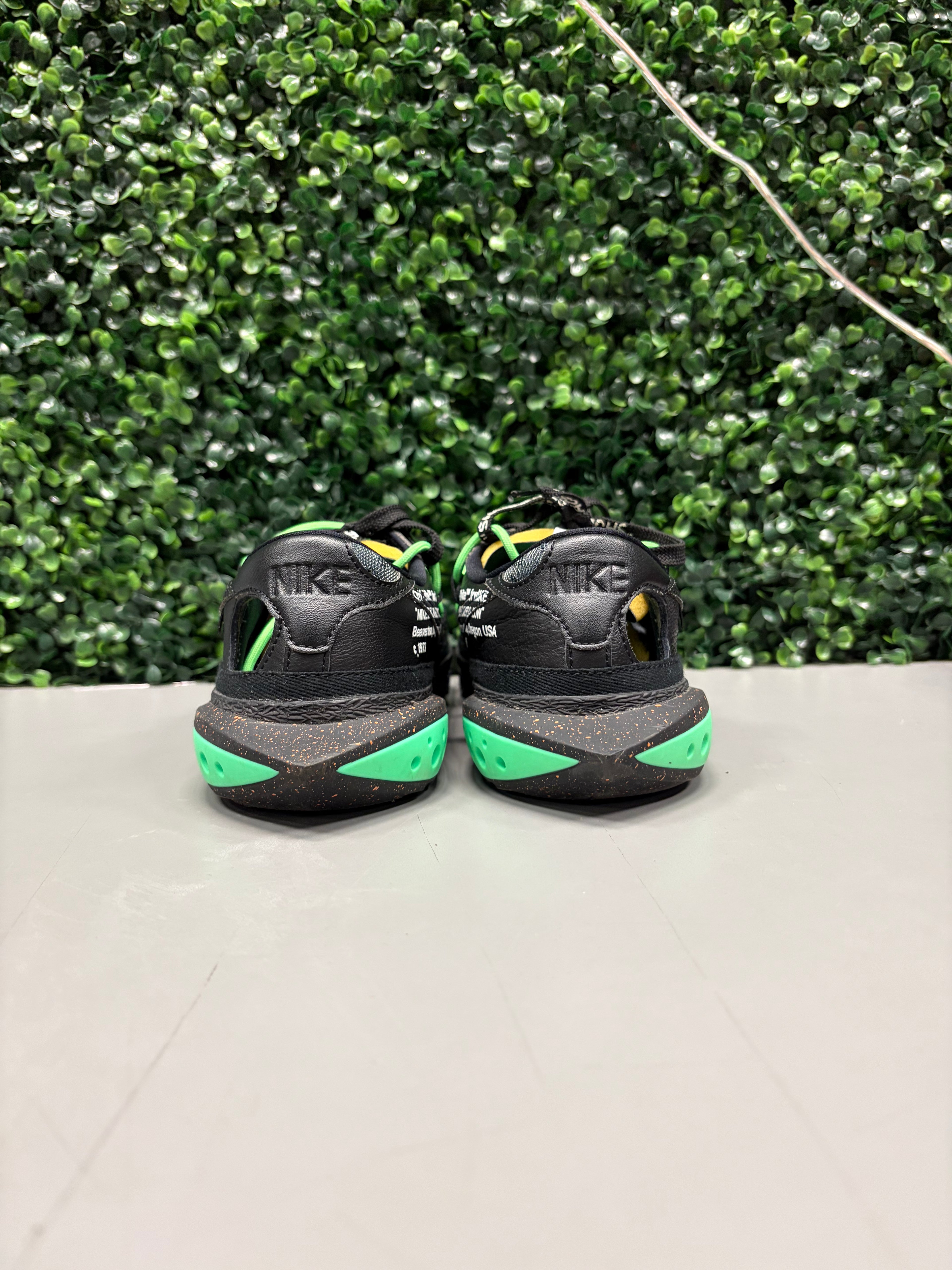 Off White Nike Blazer Low "Electro Green" Size 10.5 Preowned