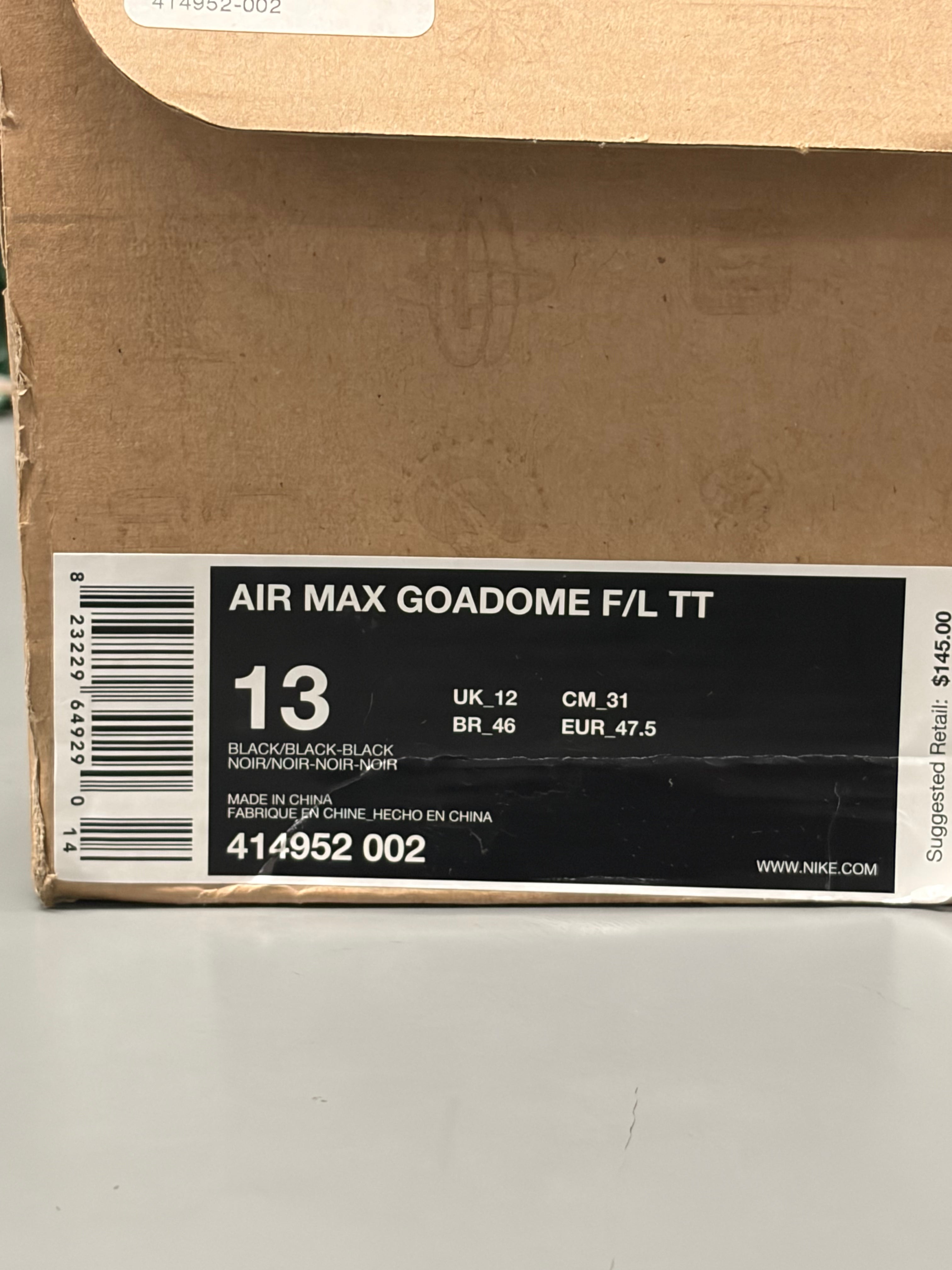 Nike Air Max Goadome " Black" Size 13 Preowned