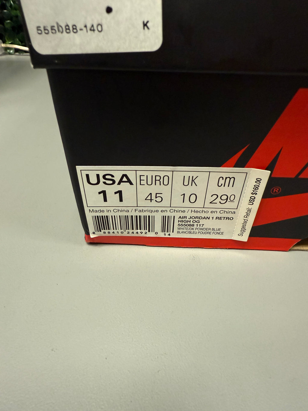 Jordan 1 High OG “UNC 2015” Size 11 Preowned