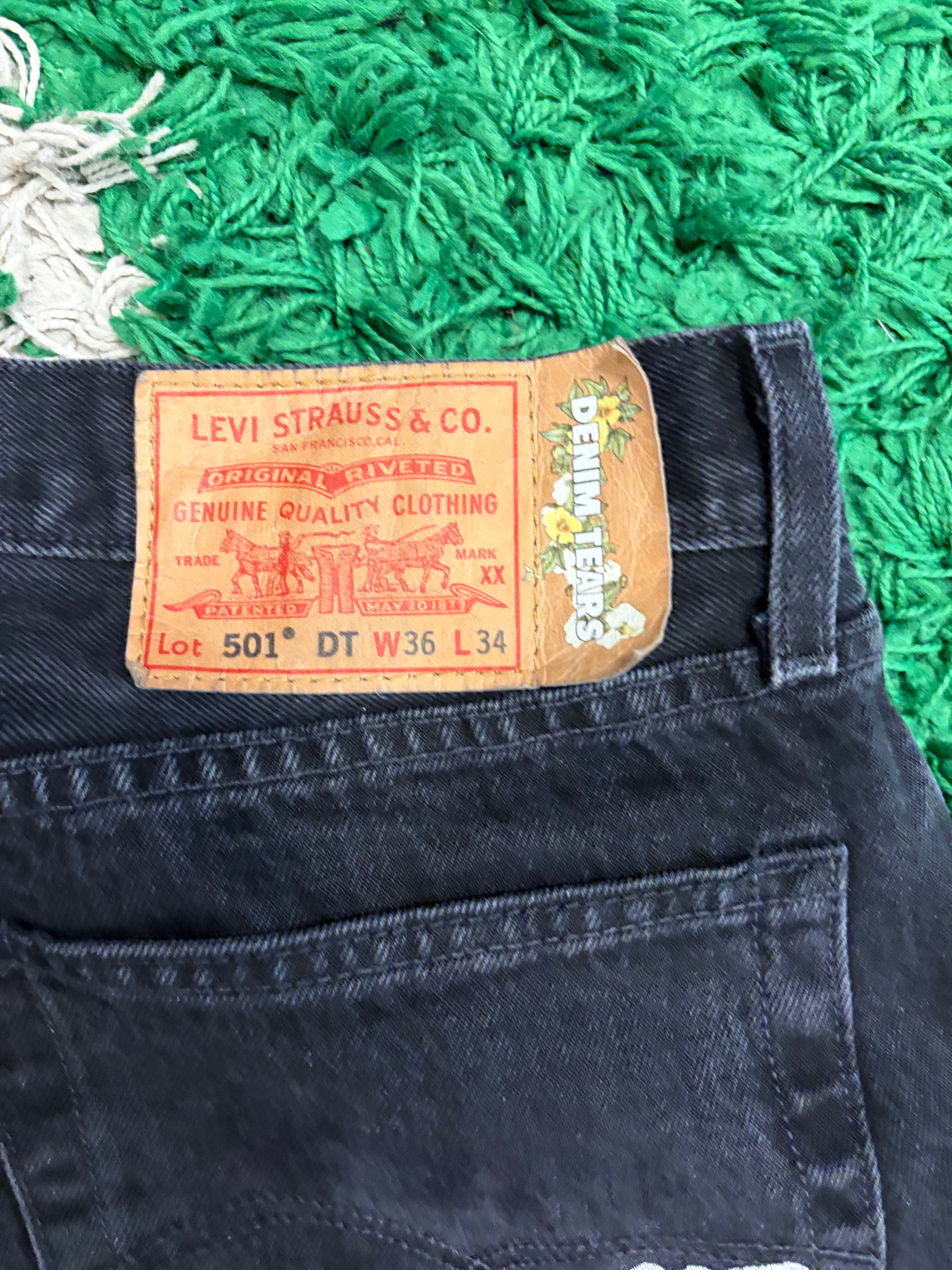 Denim Tears x Levi's Cotton Wreath Jean Black "W36 X L 34"