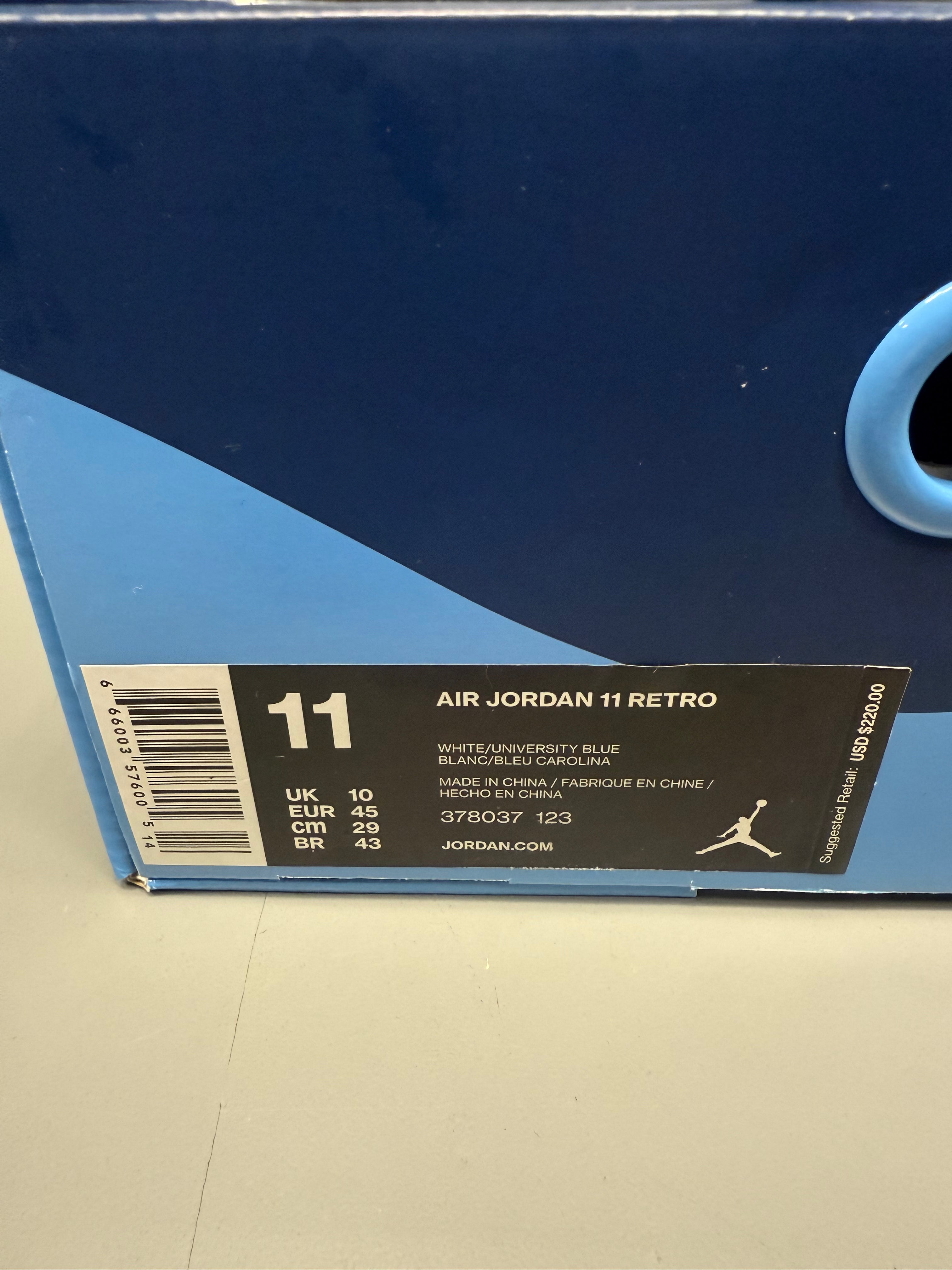 Jordan 11 High "UNC Win Like 82" Size 11 Preowned