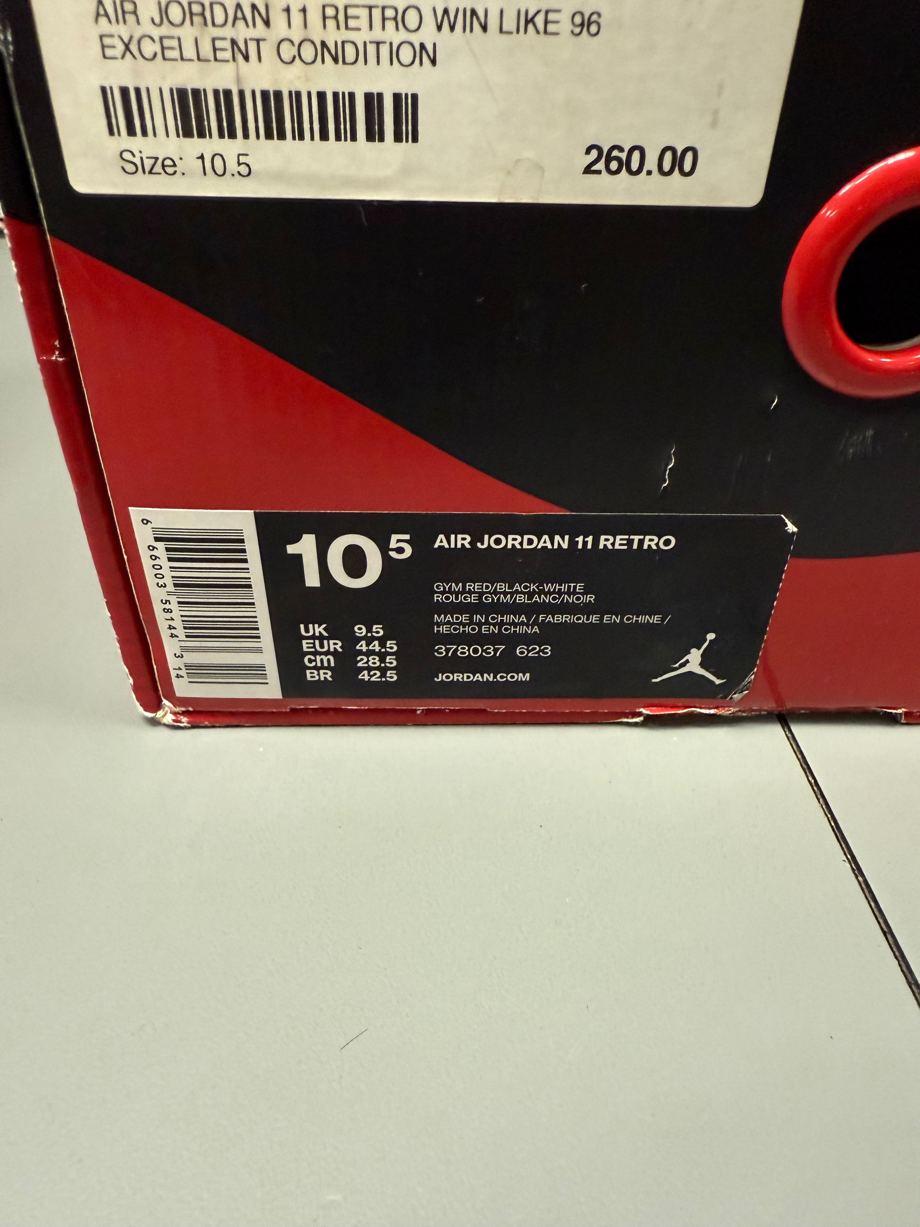 Jordan 11 High “Win Like 96” Size 10.5 Preowned
