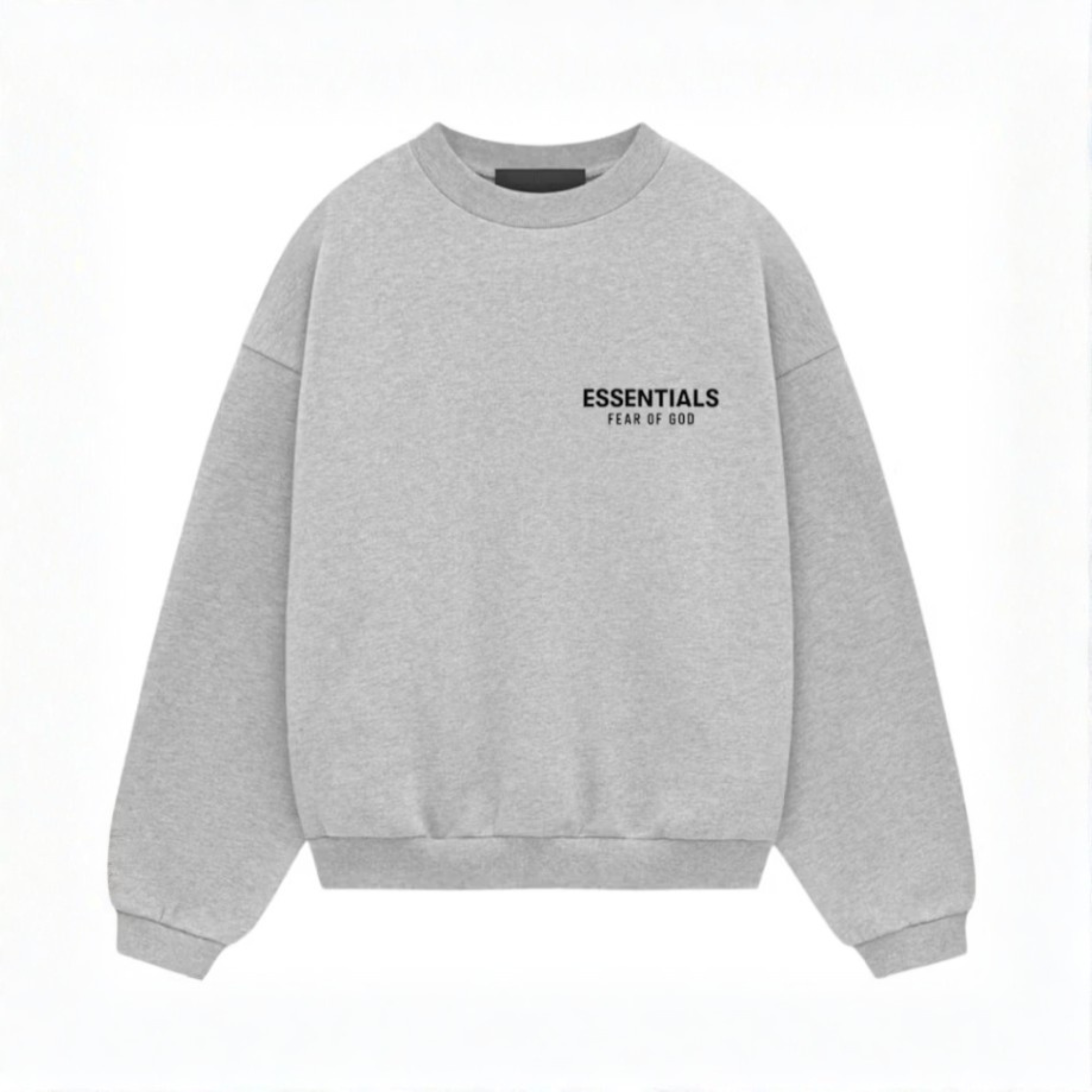 Fear of God Essentials Fleece Crewneck (FW24) "Light Heather Gray"
