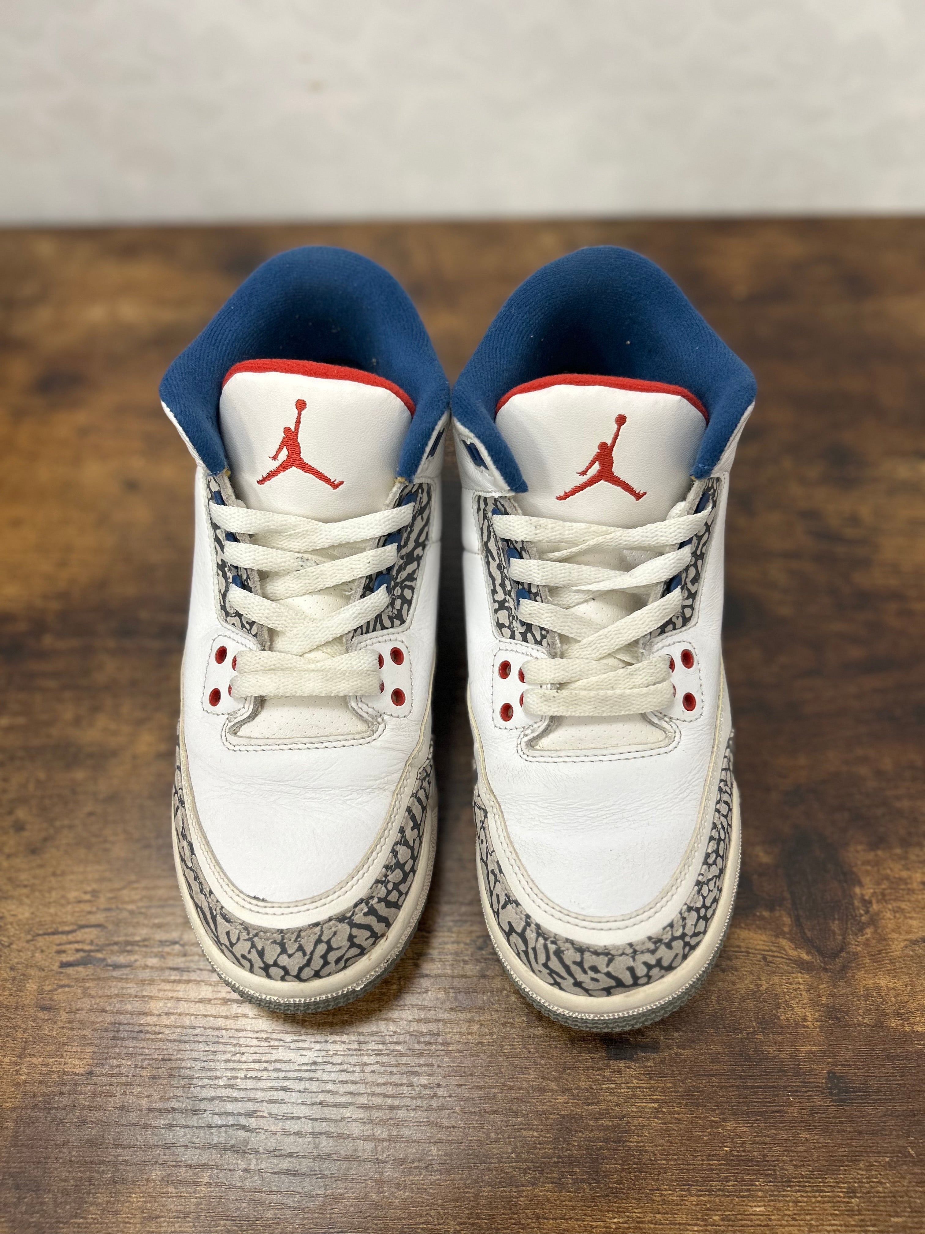 Jordan 3 Retro “True Blue” Size 6.5Y Preowned No Box
