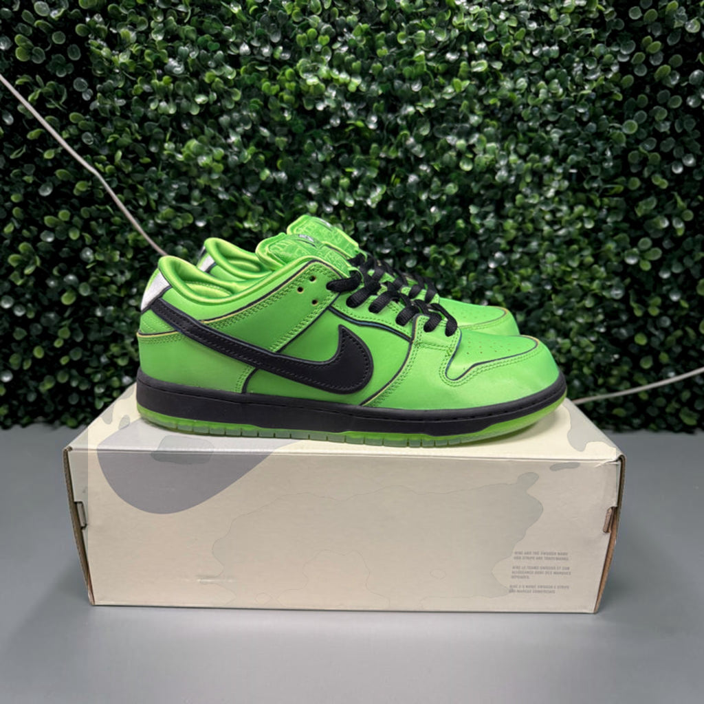 Nike SB Dunk Low X Powerpuff Girls "Buttercup" Size 9.5 Preowned