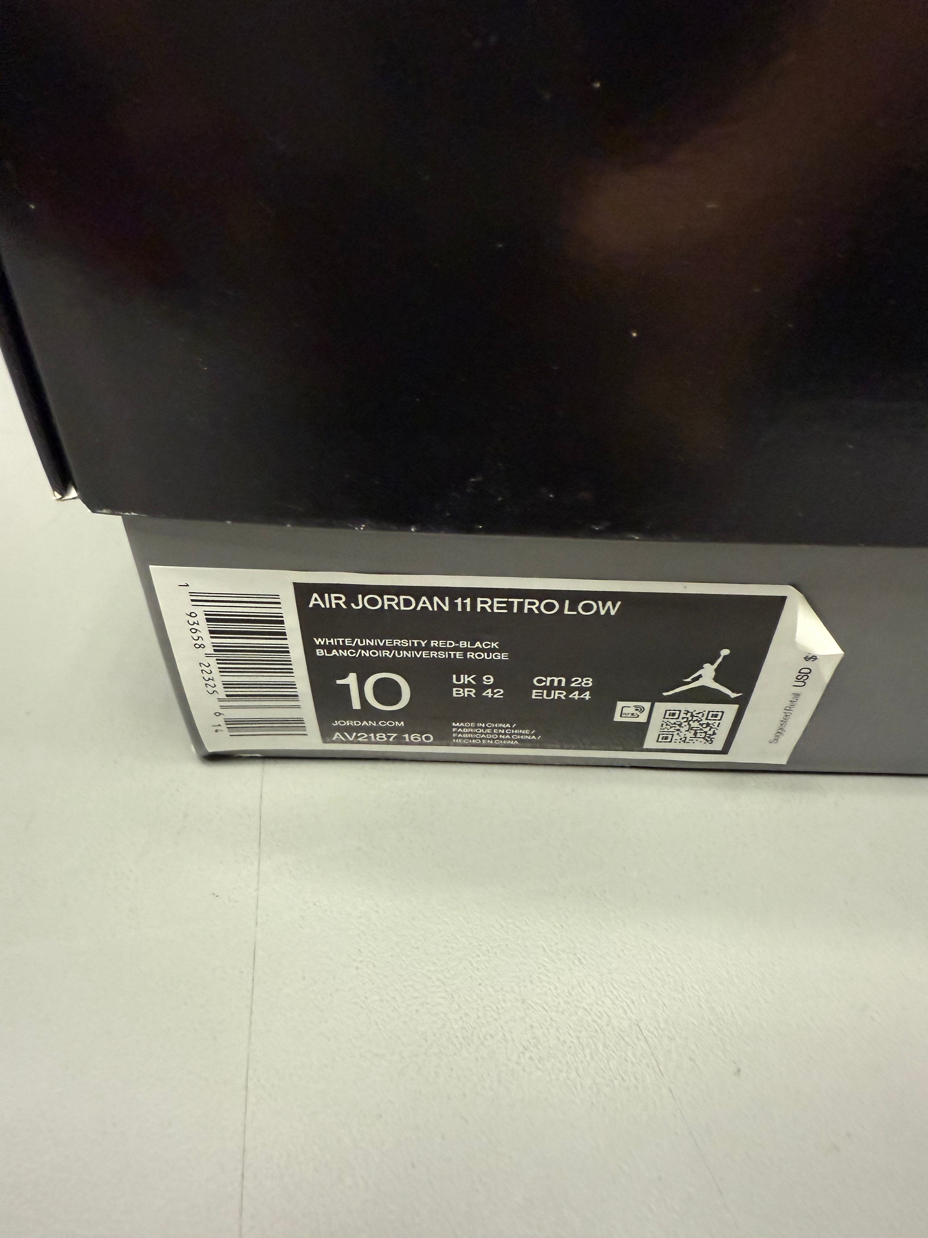 Jordan 11 Low "Concord Bred" Size 10 Preowned