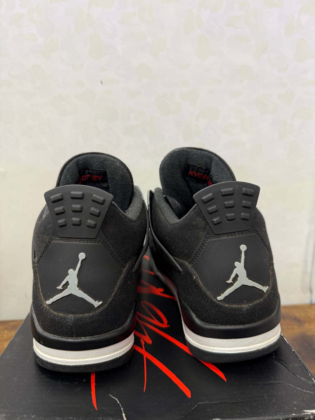 Jordan 4 “Black Canvas” Size 9 Preowned