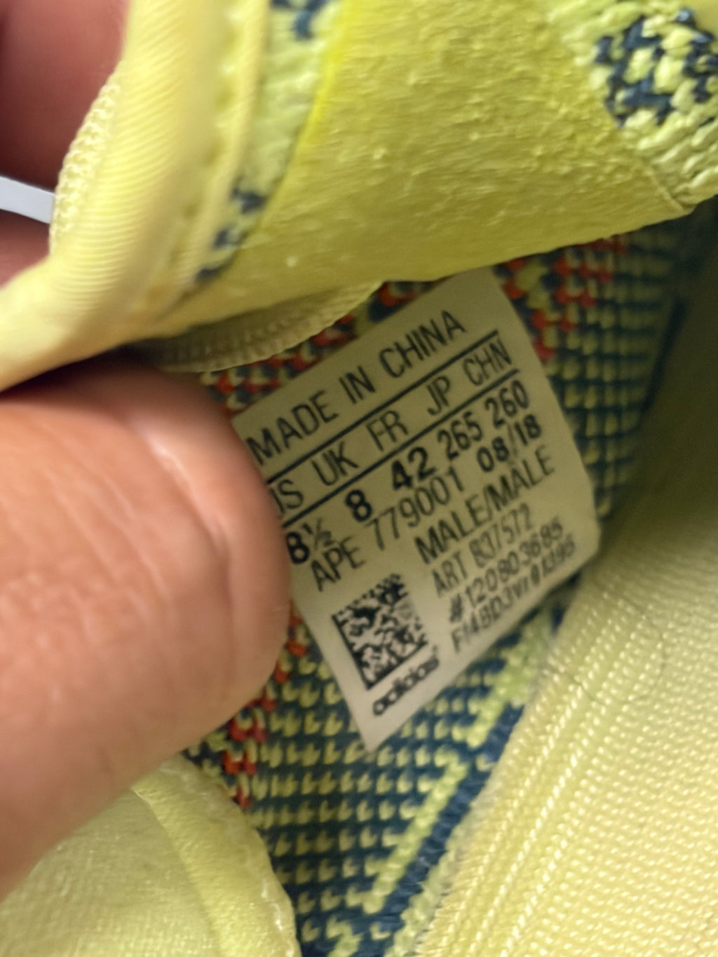 adidas Yeezy Boost 350 V2 Semi Frozen Yellow Size 8.5 Preowned