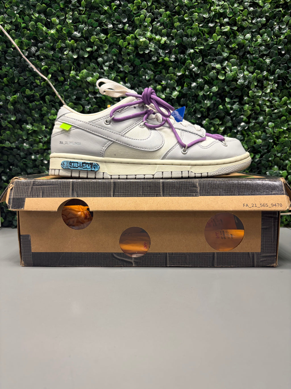 Nike Dunk Low Off-White "Lot 48" Size 8.5 Preowned