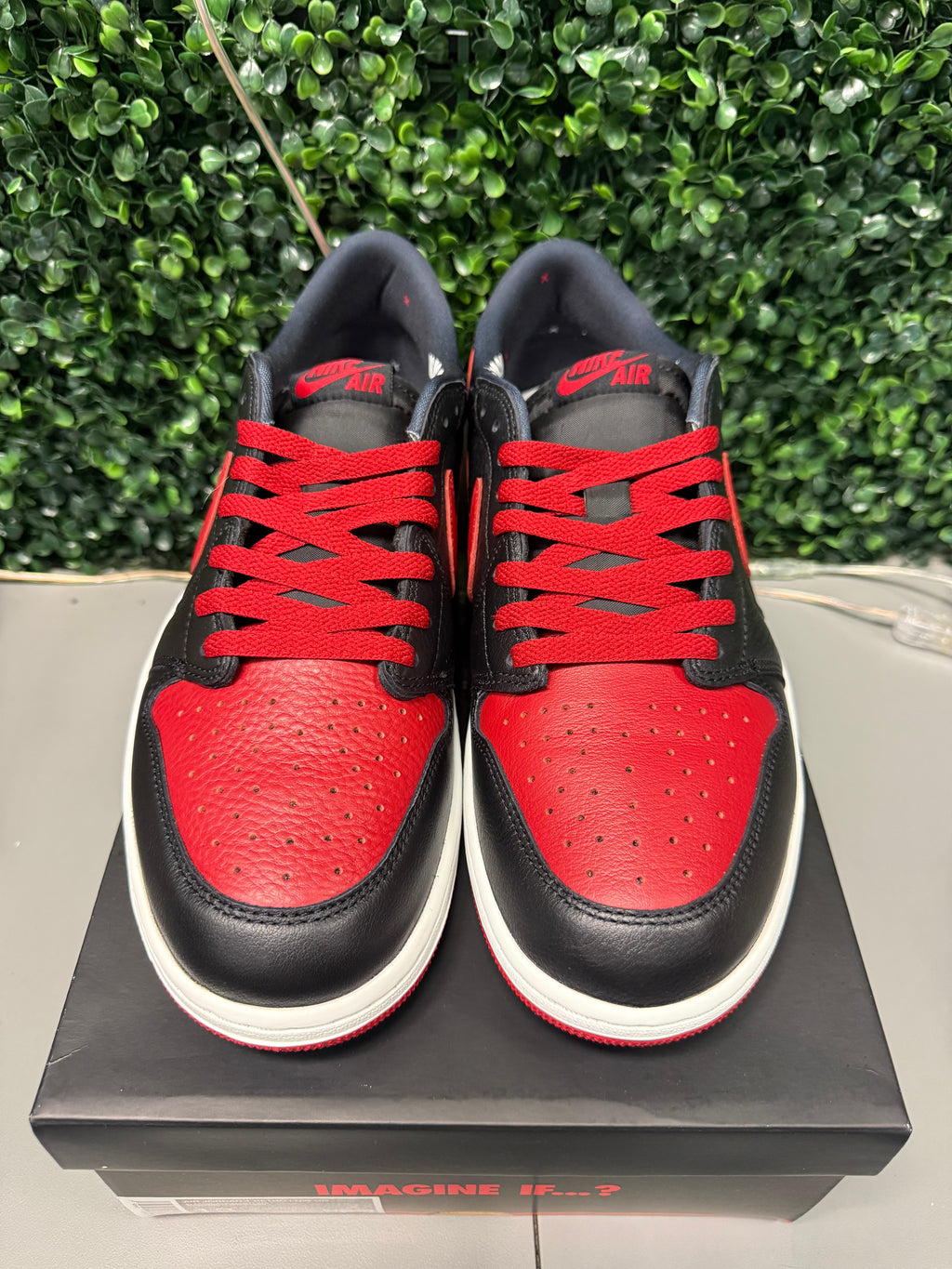 Jordan 1 Low "Bred Banned" Size 13 Tried On